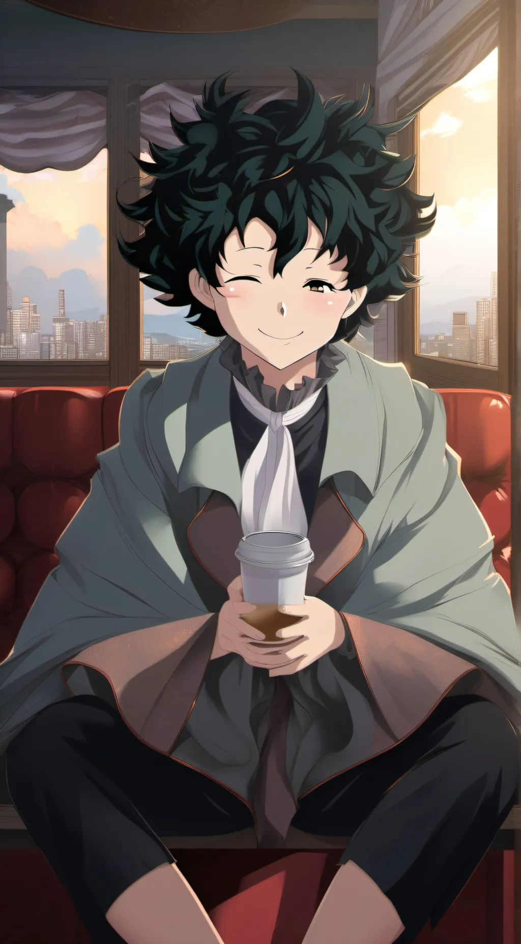 ai character: Izuku Midoriya background