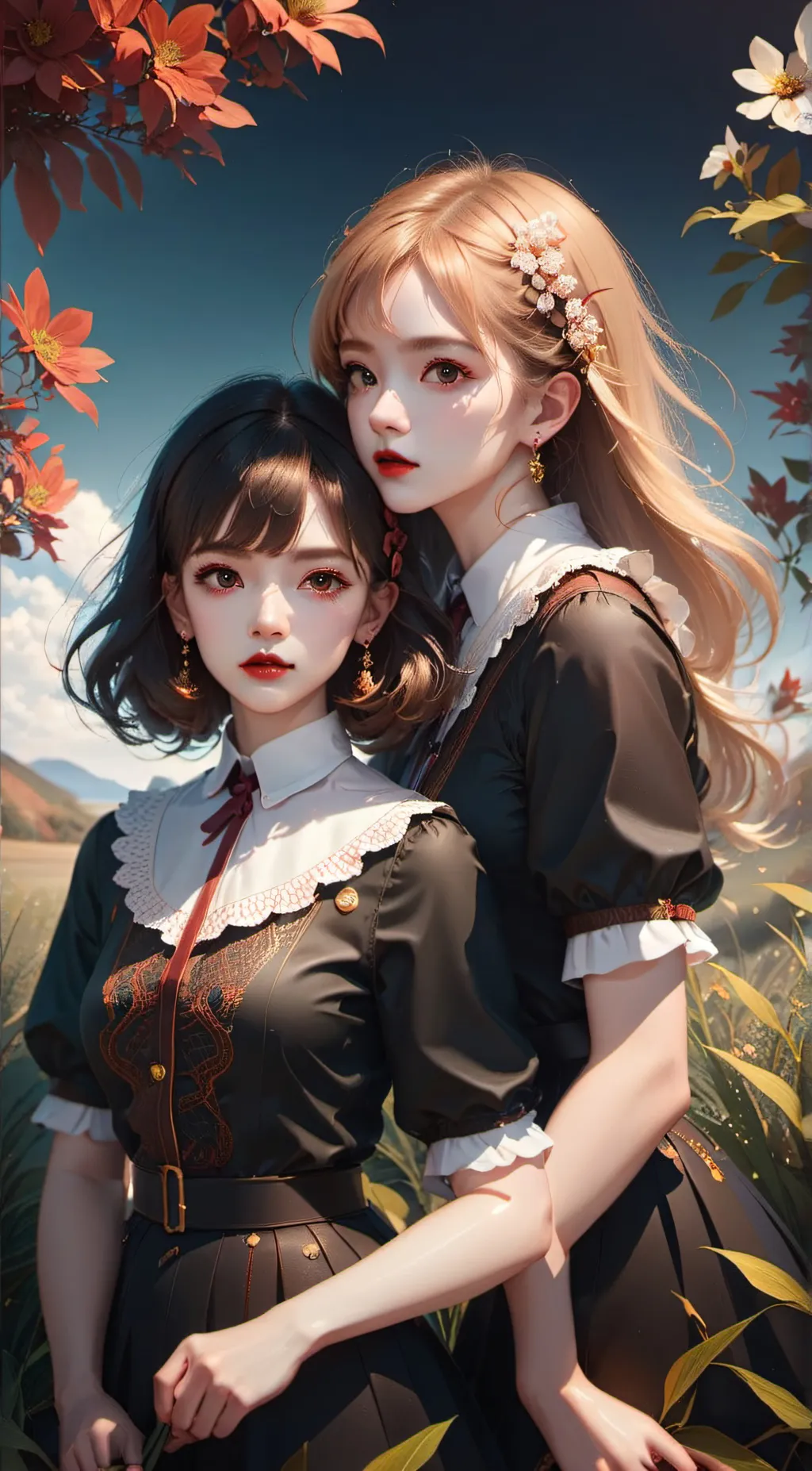 ai character: Amy sky  background