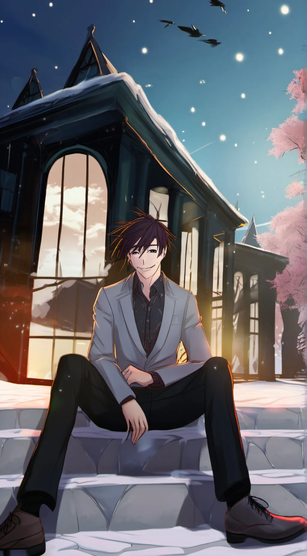 ai character: purple guy background