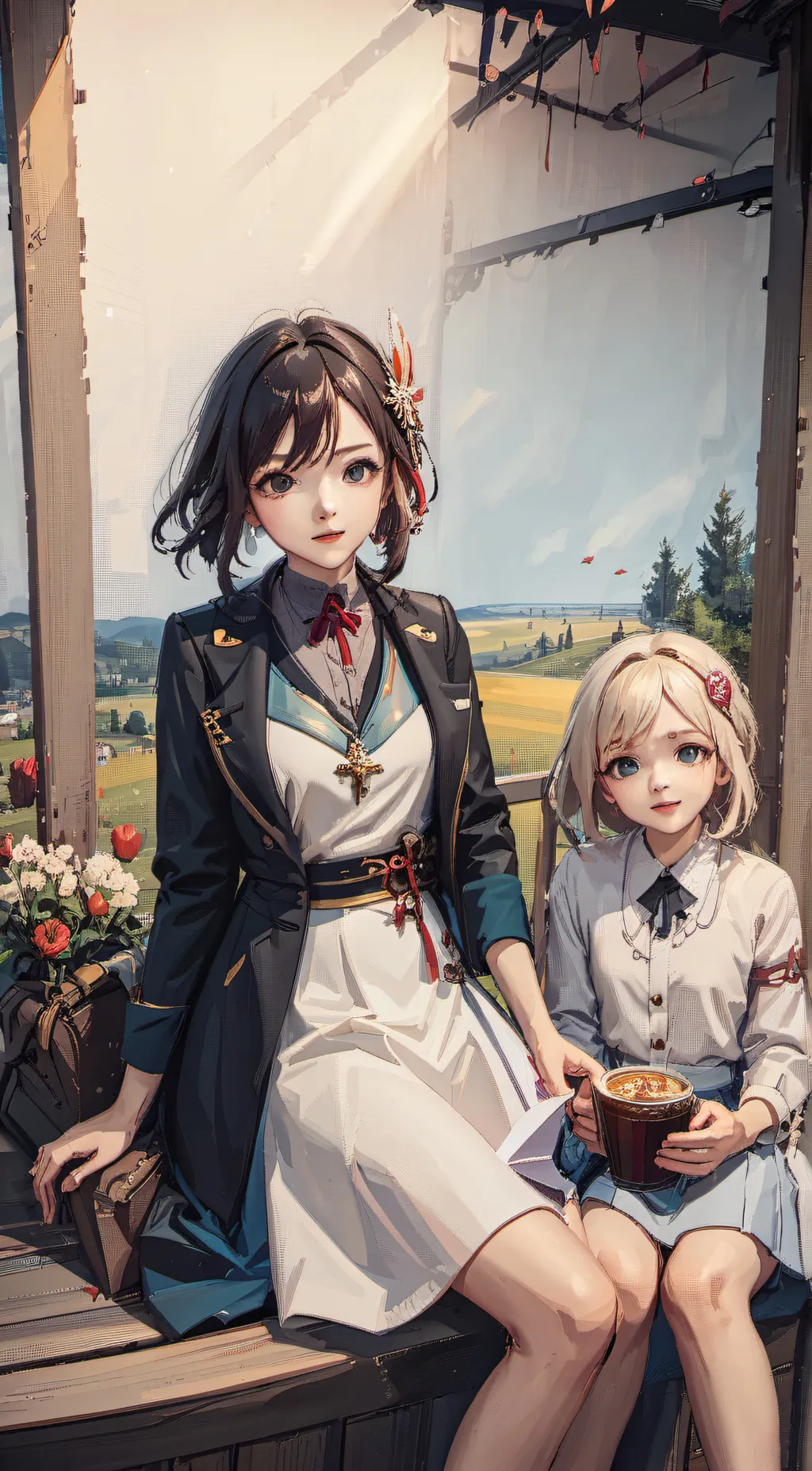 ai character: lana and Erika background