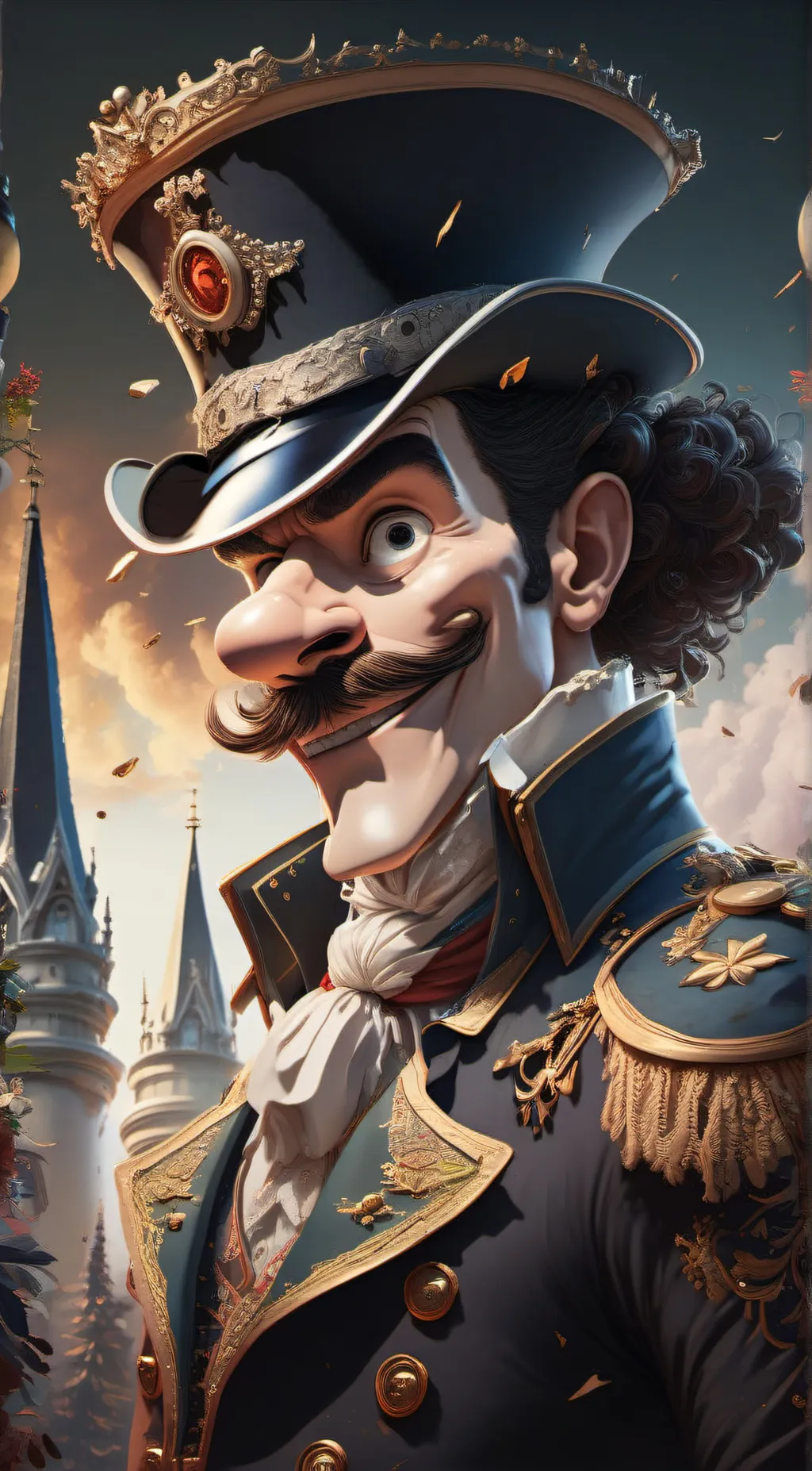 ai character: Goofy ahh Napolean background