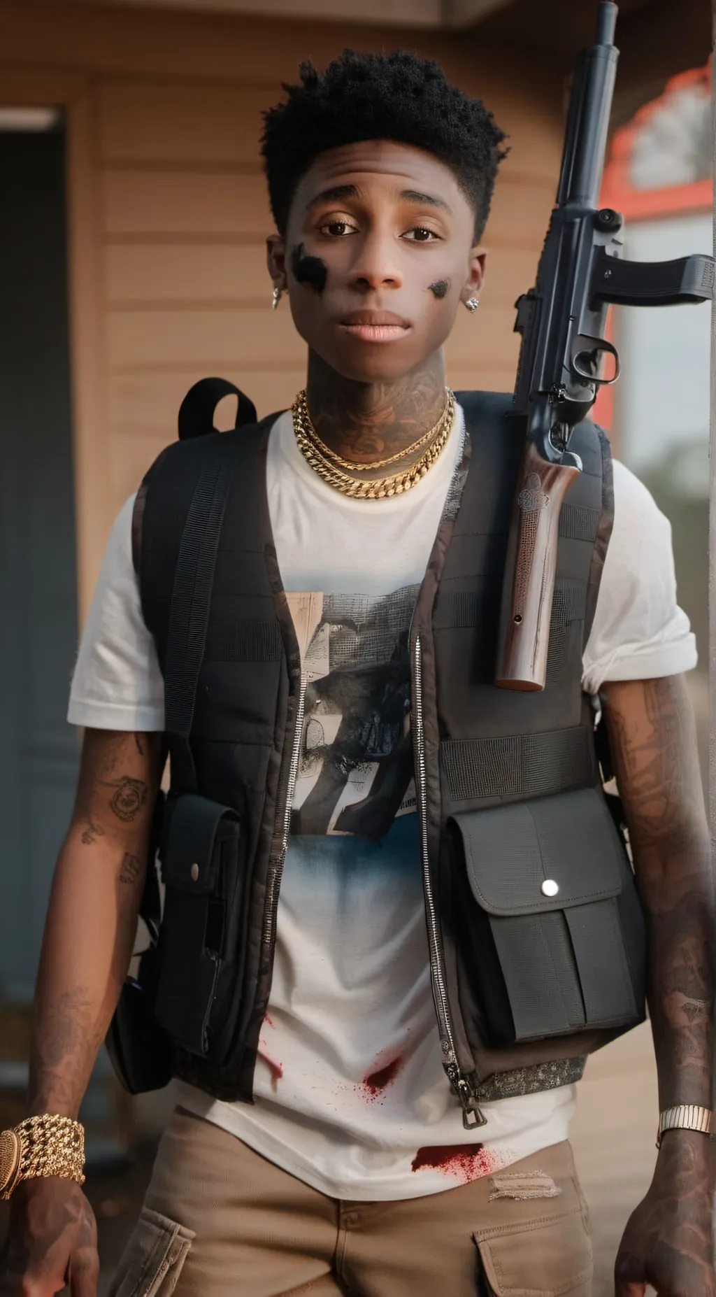 ai character: NBA YoungBoy  background