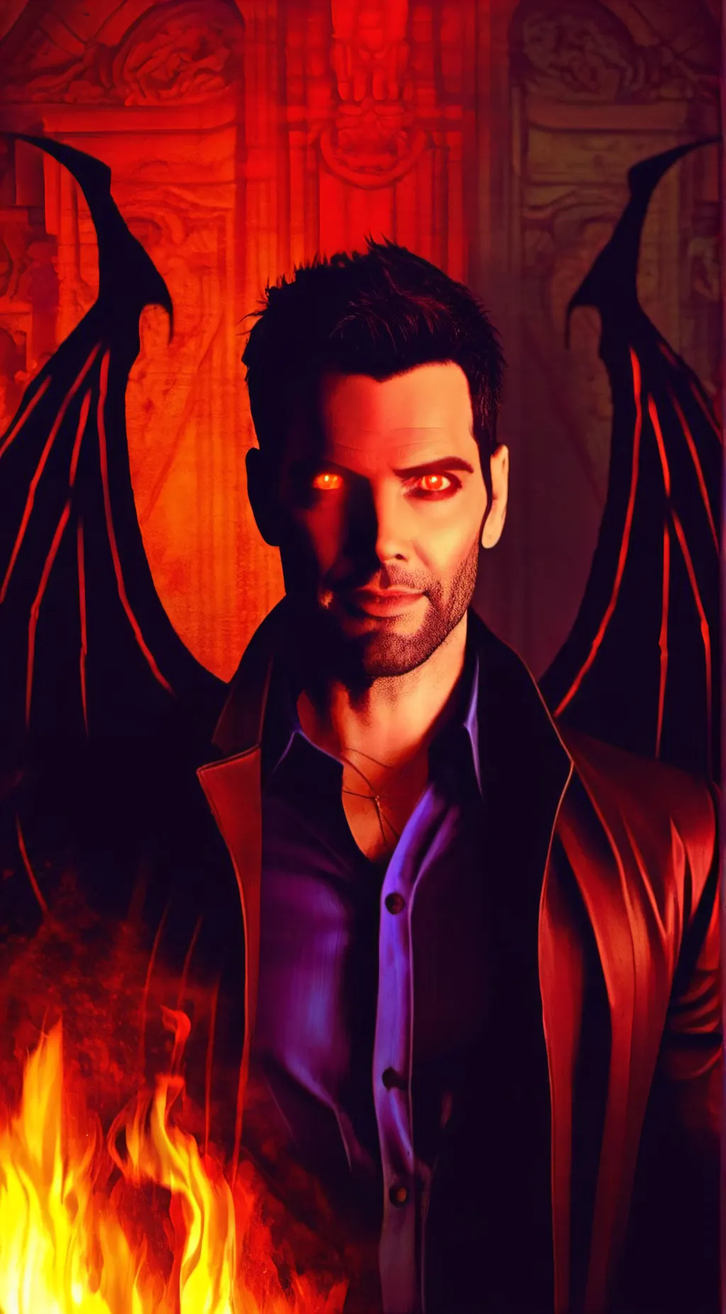 ai character: lucifer  background