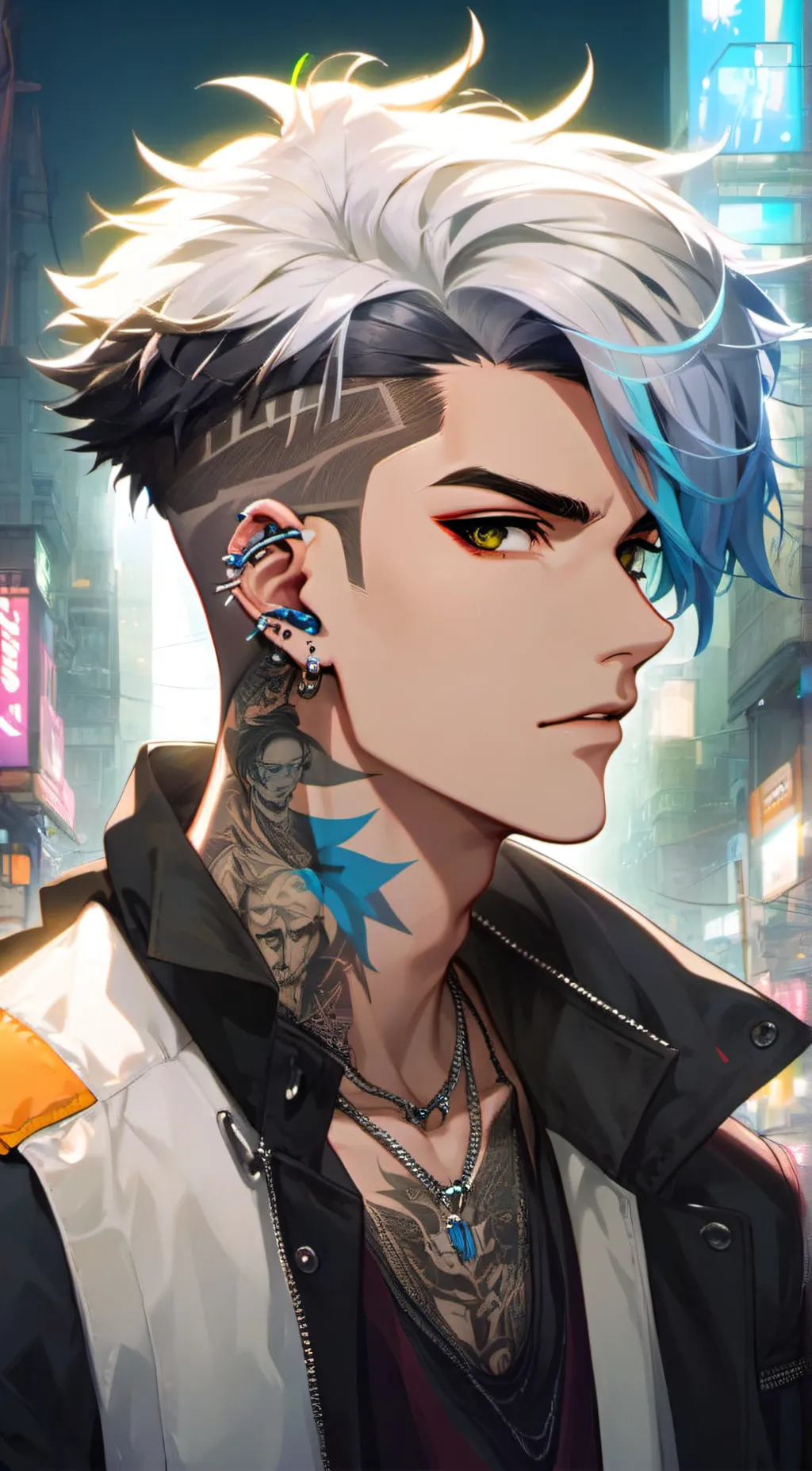 ai character: Matrix background