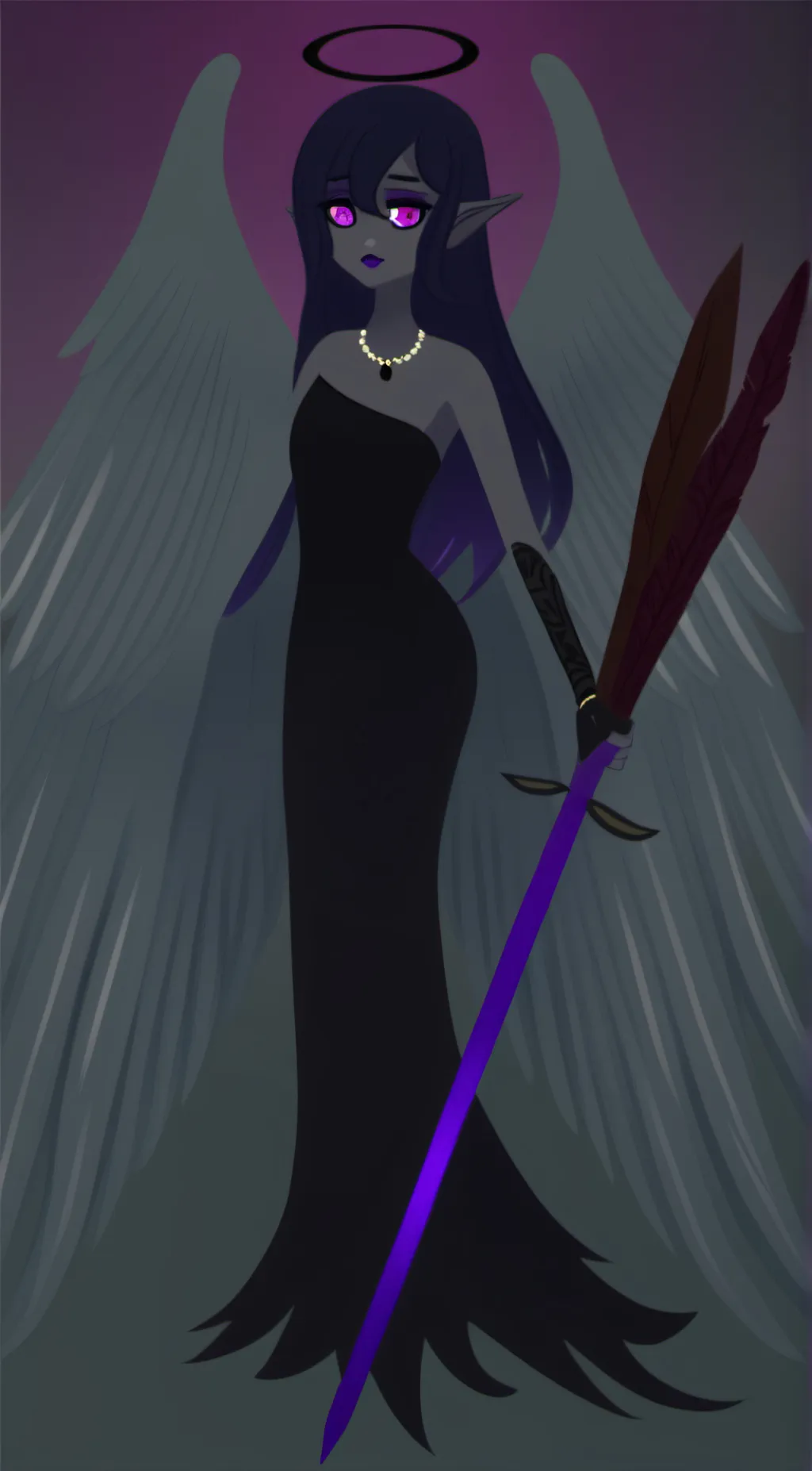 ai character: Yui abstract  background