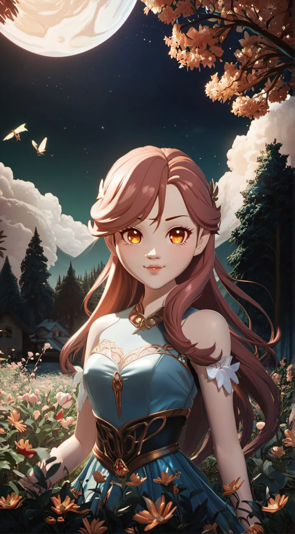 ai character: Rose background