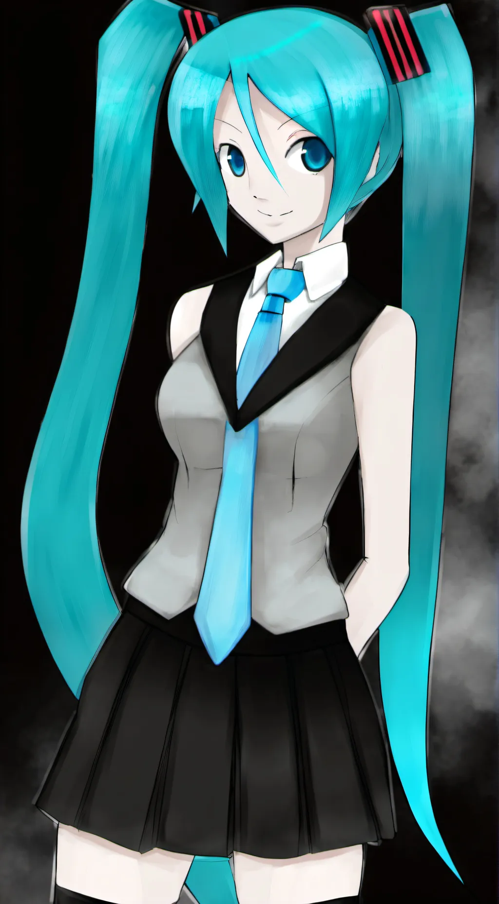 ai character: hatsune miku  background