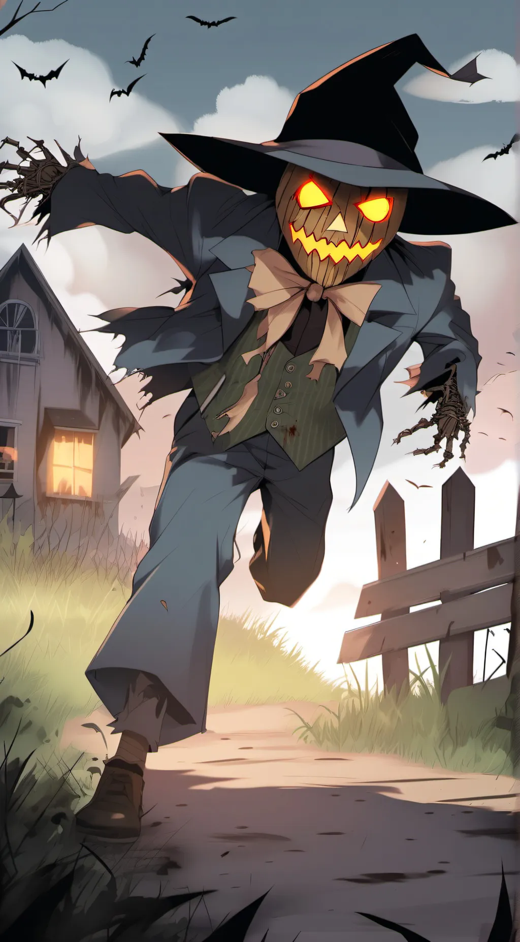 ai character: Jack scarecrow background