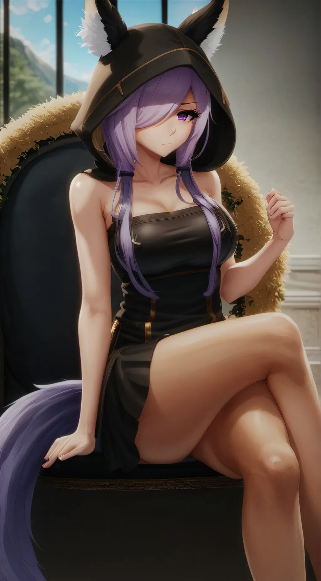 ai character: foxy kuro background