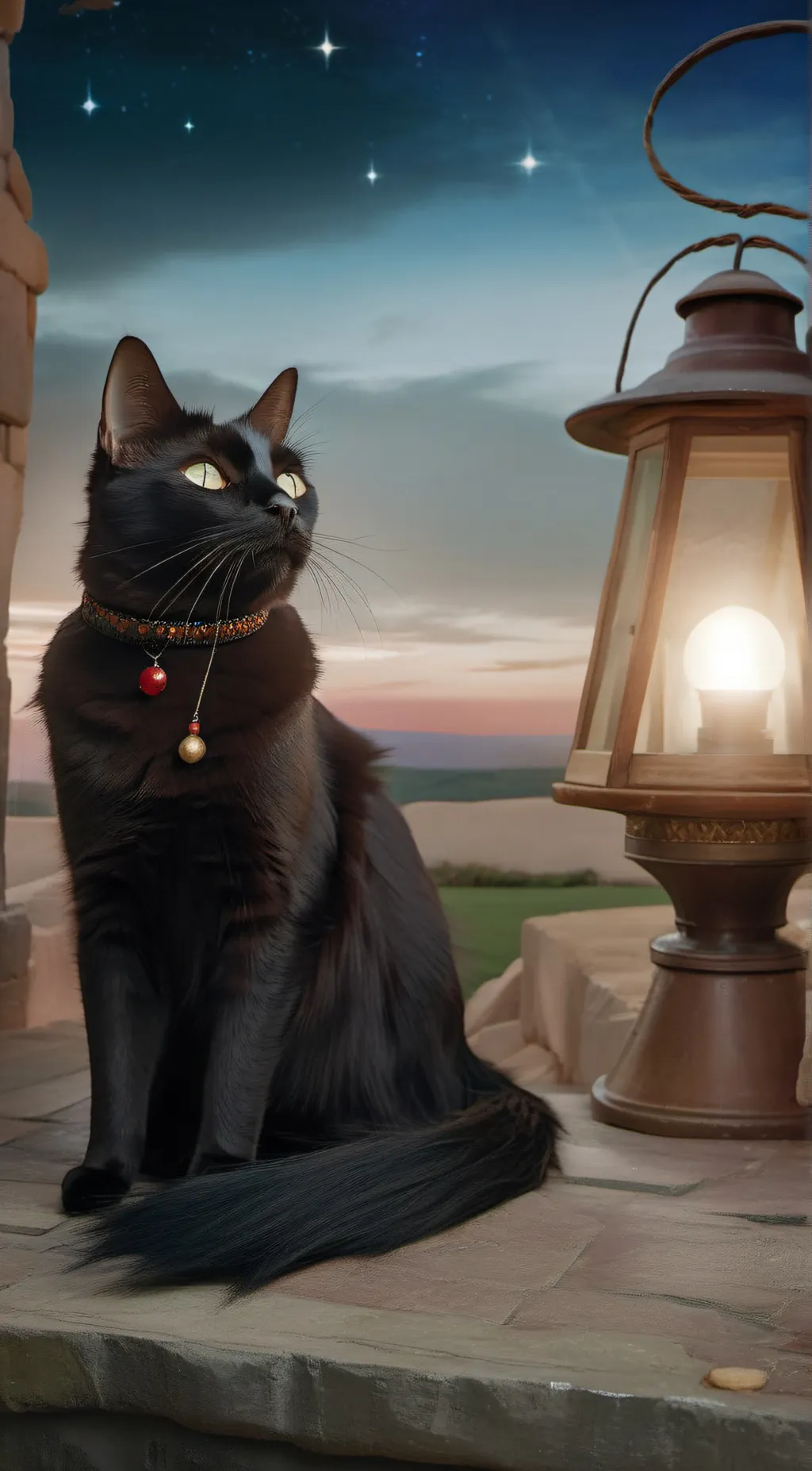 ai character: the black cat  background