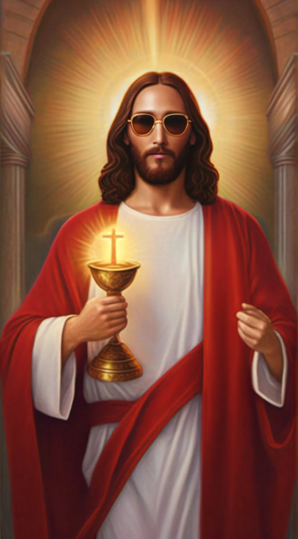 ai character: Drip Jesus  background