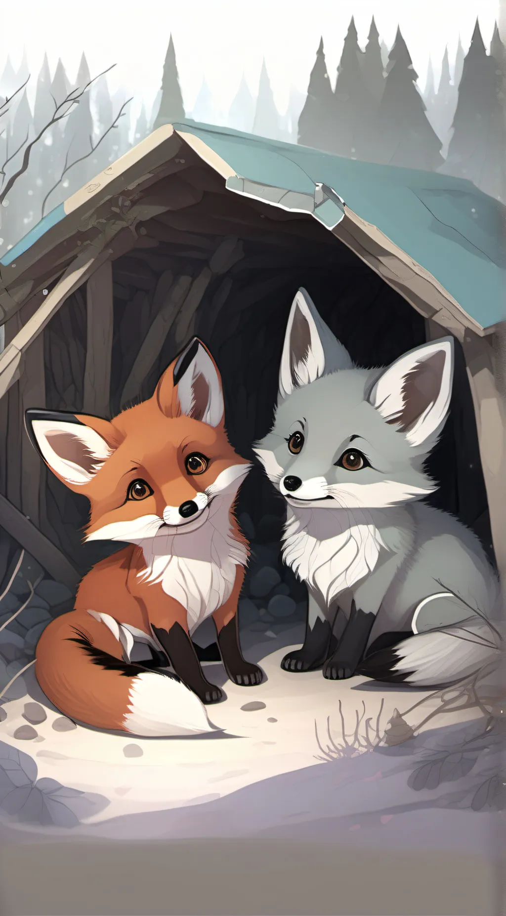 ai character: rose and daisy  background