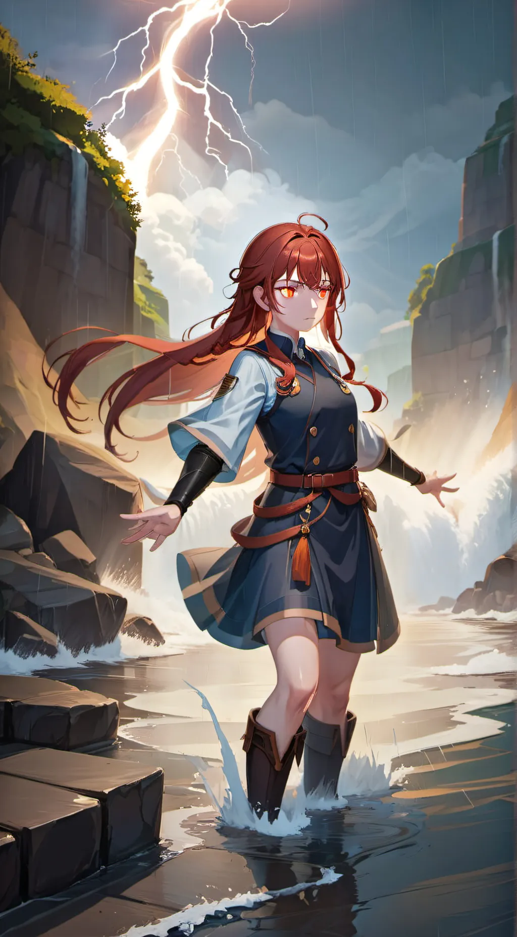 ai character: Autumn background