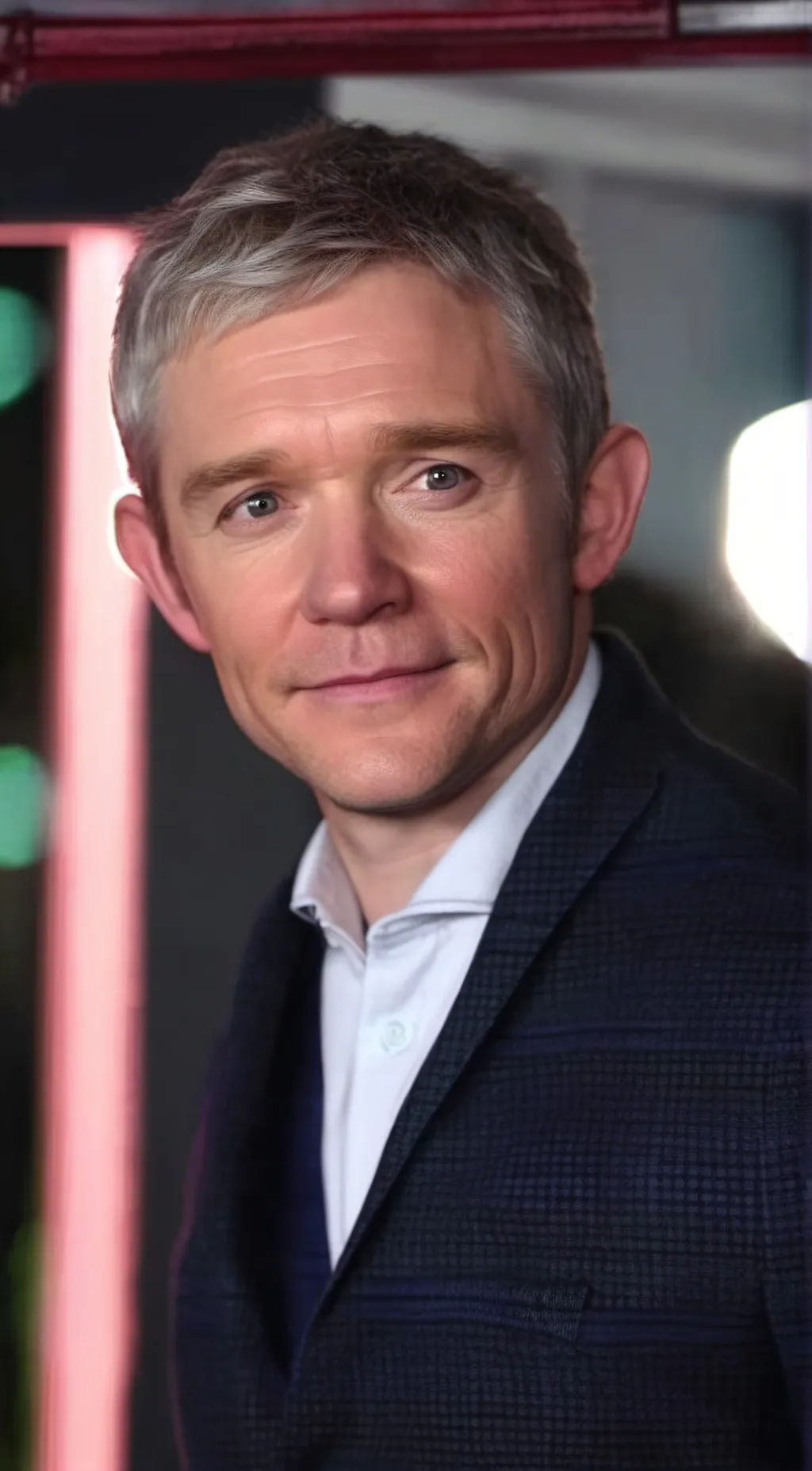 ai character: Martin Freeman  background