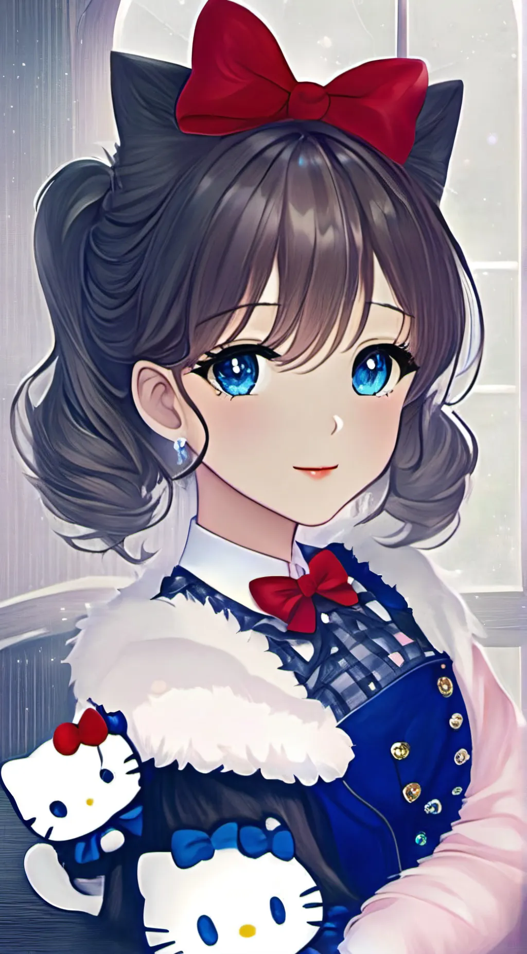 ai character: hello kitty background