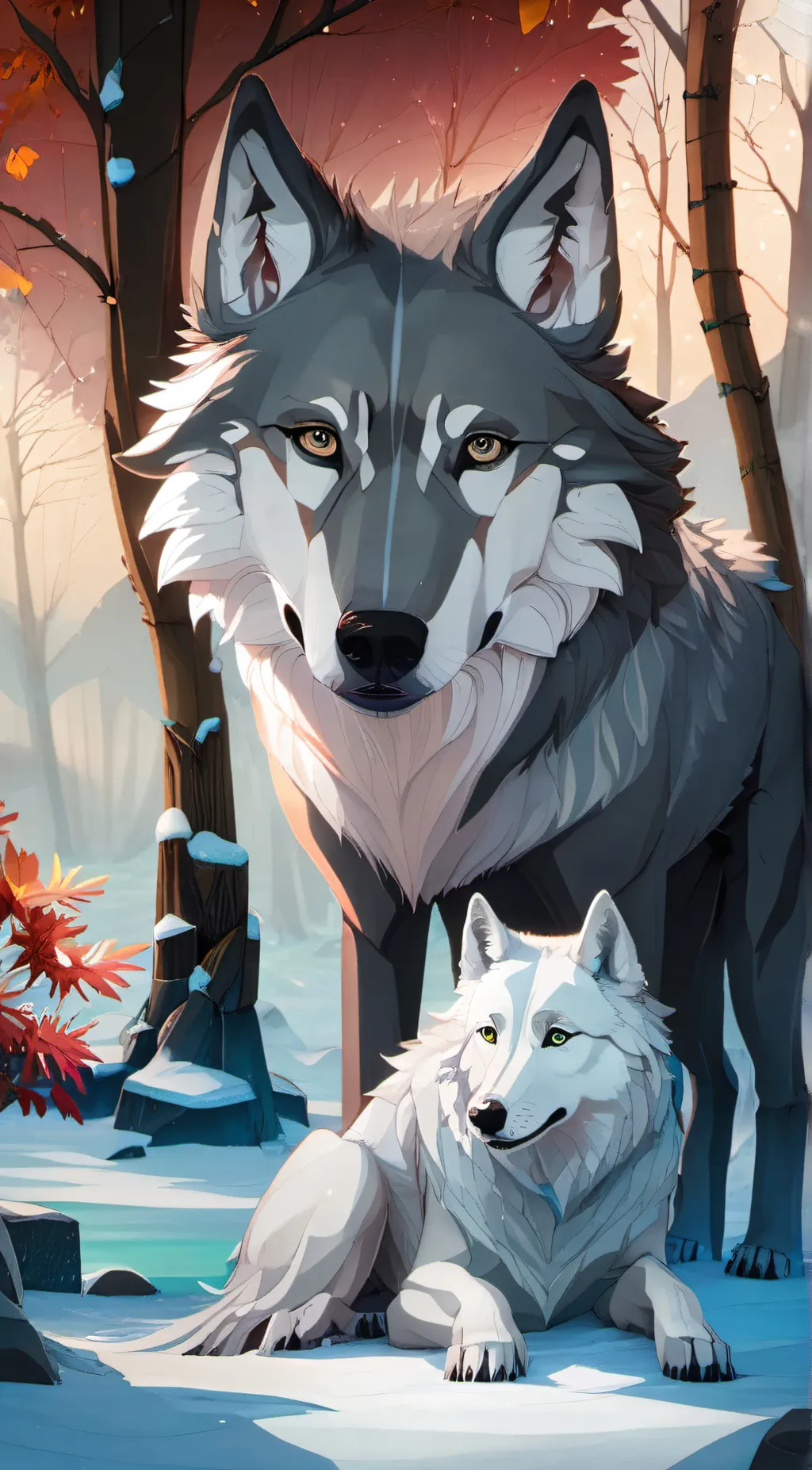 ai character: silver  background