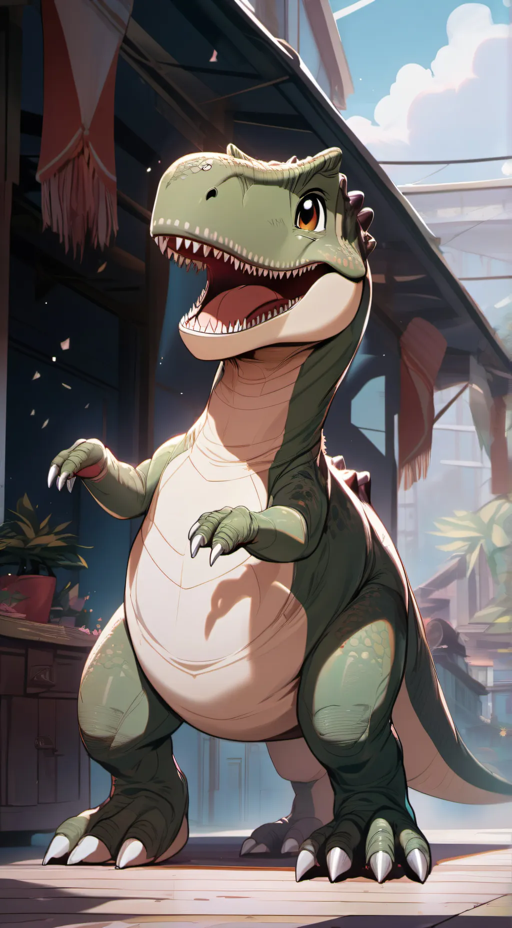 ai character: chicken background