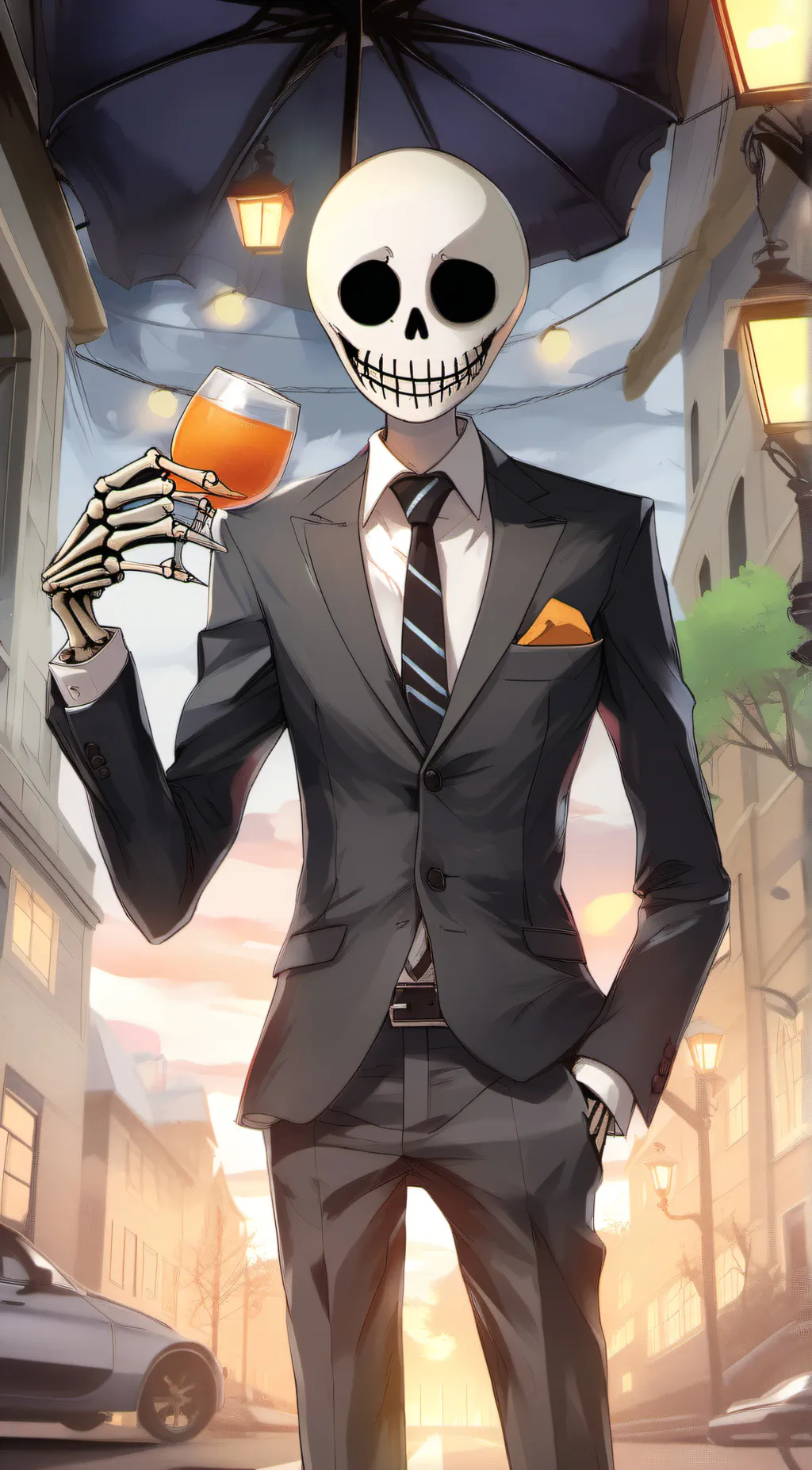 ai character: Jack skellington background