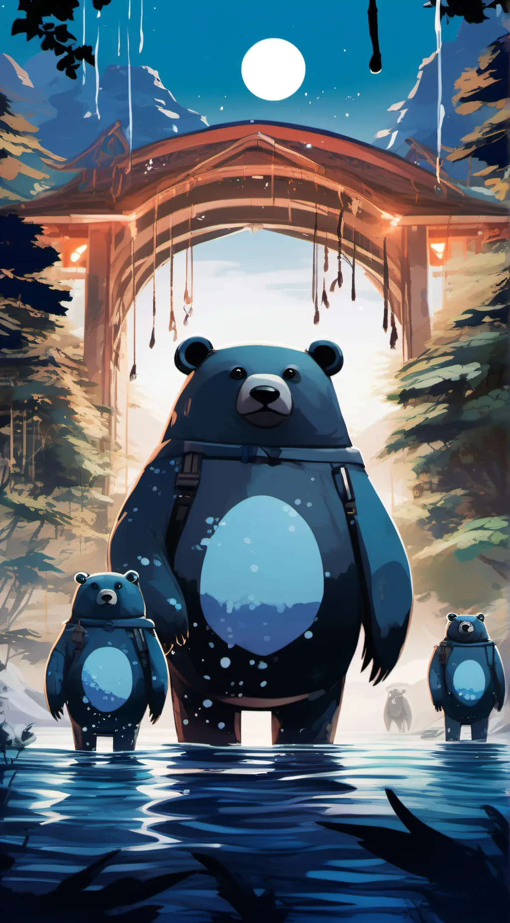 ai character: Squid game bear background