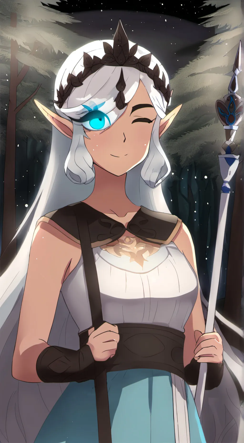 ai character: Winter Frost. background