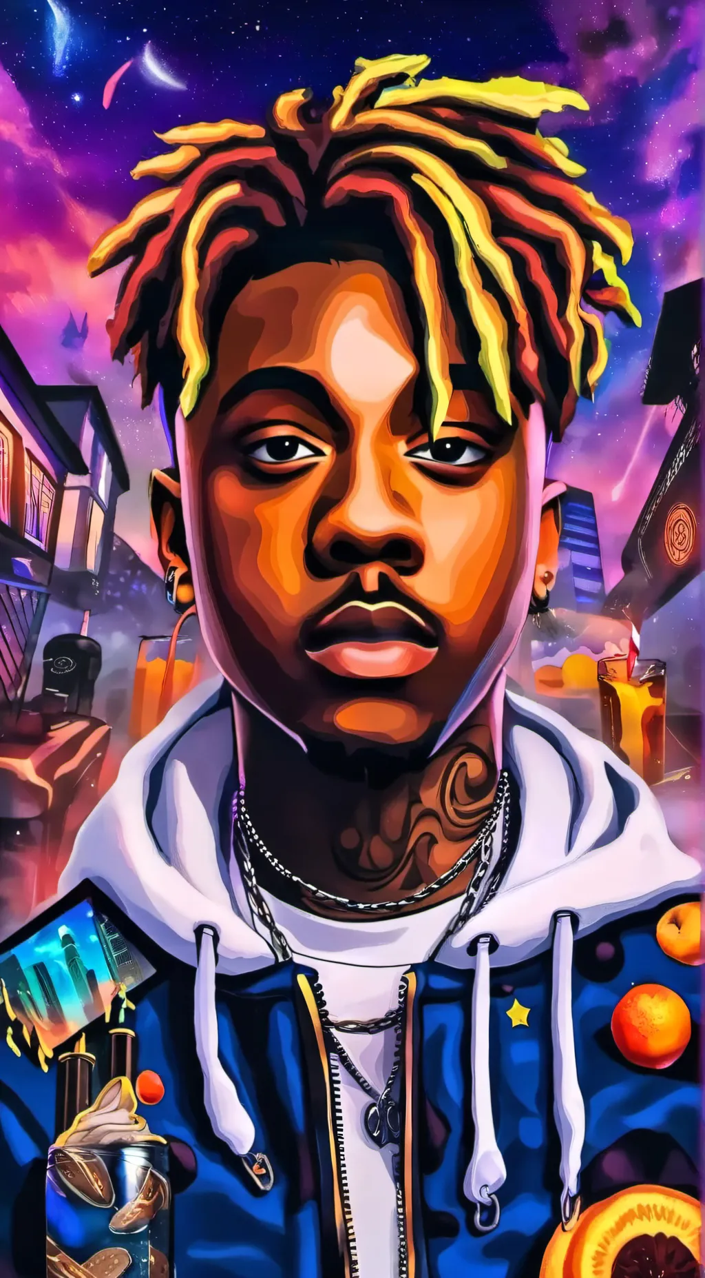 ai character: juice WRLD background