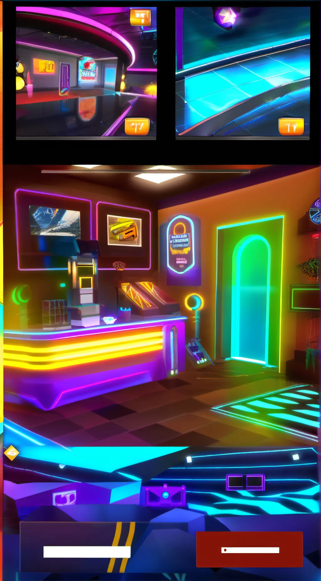 ai character: Walker Arcade. background