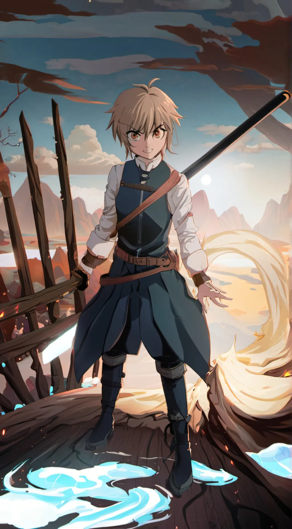 ai character: Kurapika Kurta background