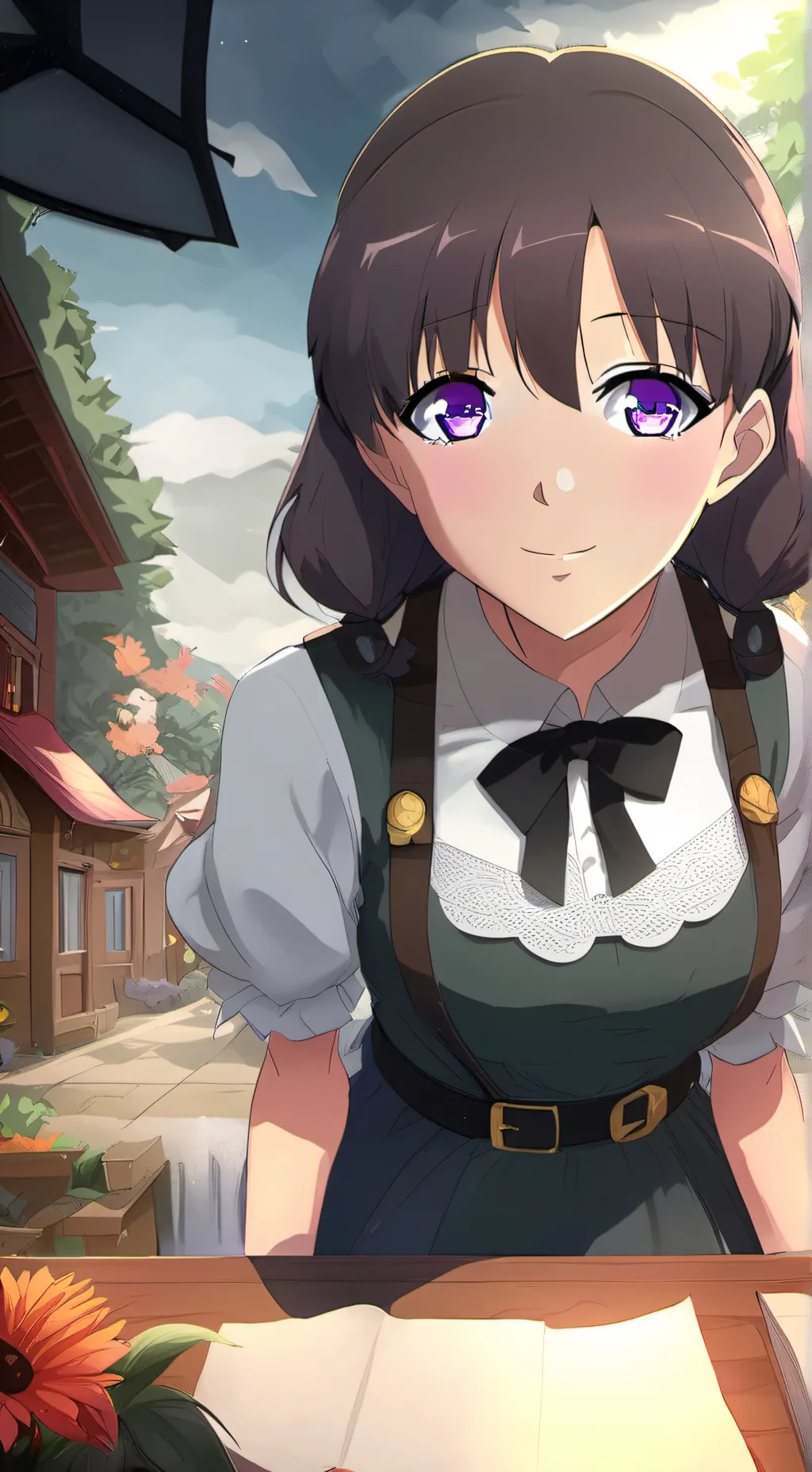 ai character: Rose background