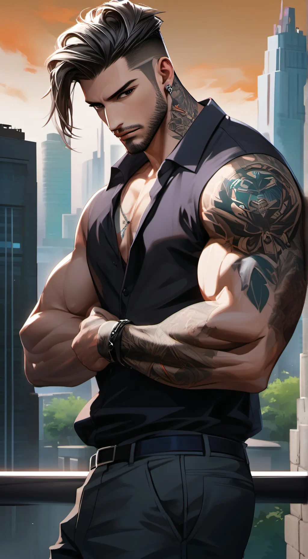 ai character: Jonathan  background