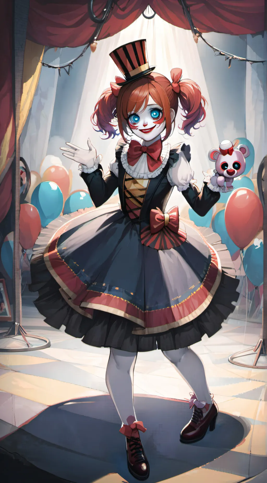 ai character: Circus Baby background