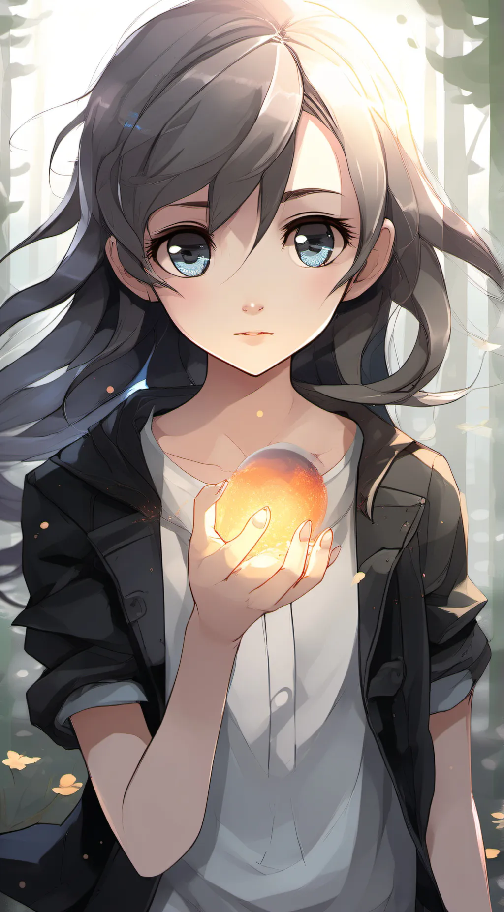 ai character: power of touching background