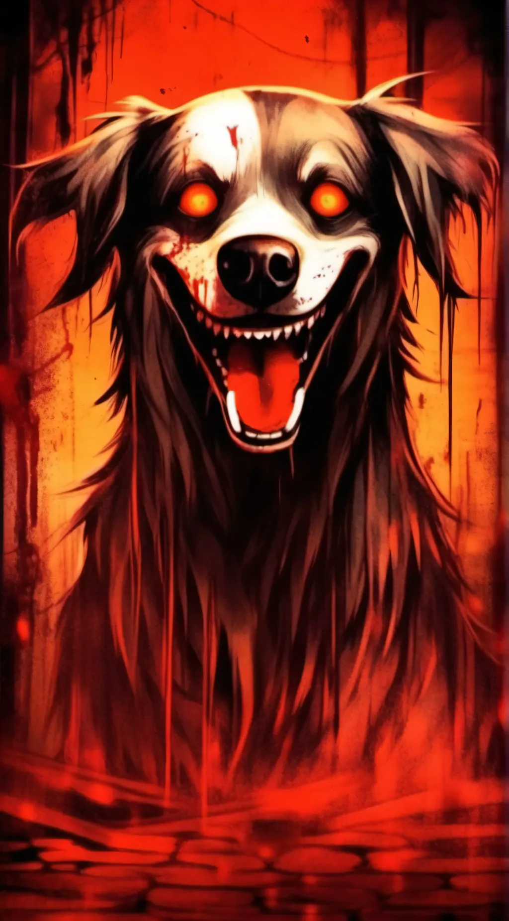 ai character: Smile dog  background