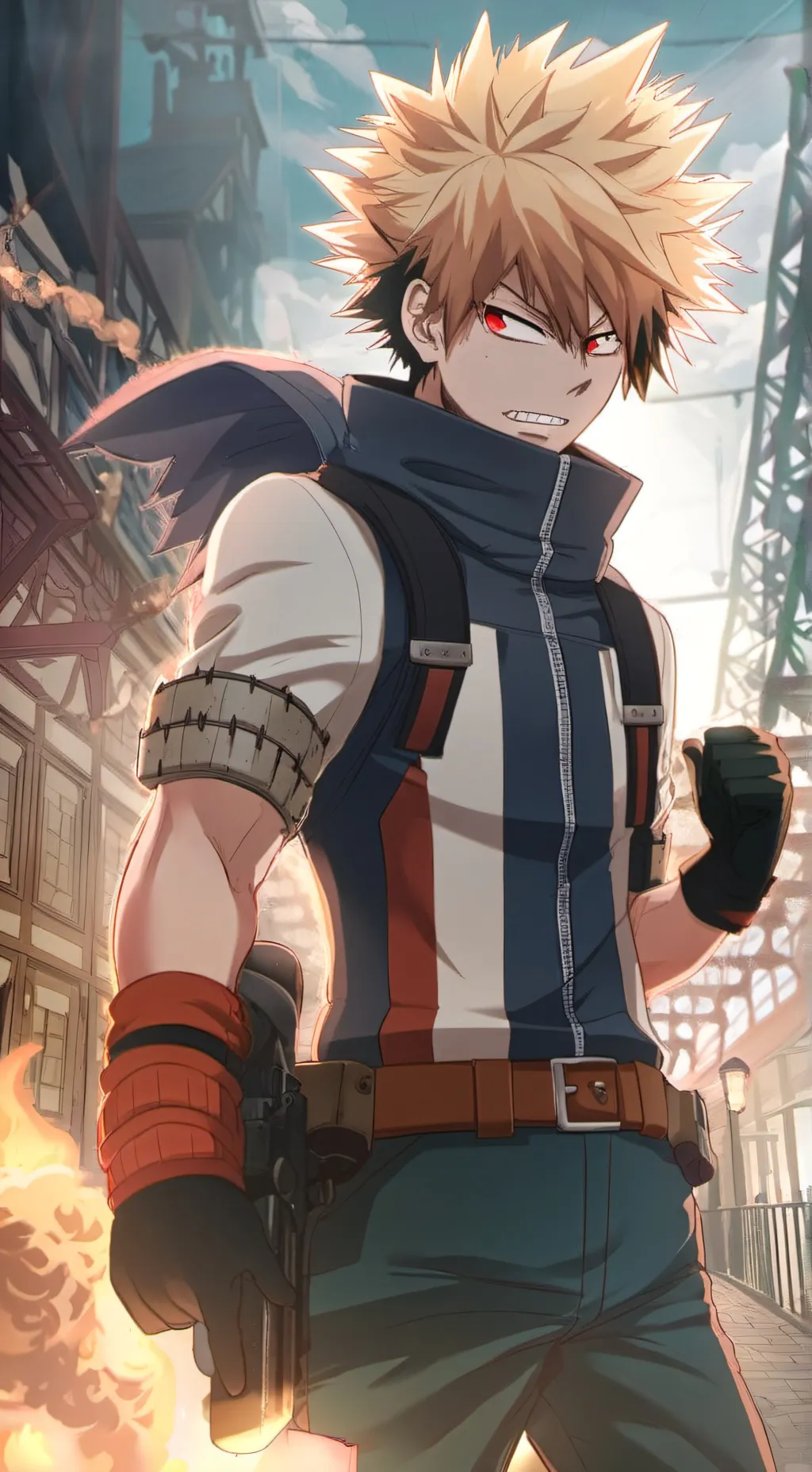 ai character: Katsuki Bakugo background