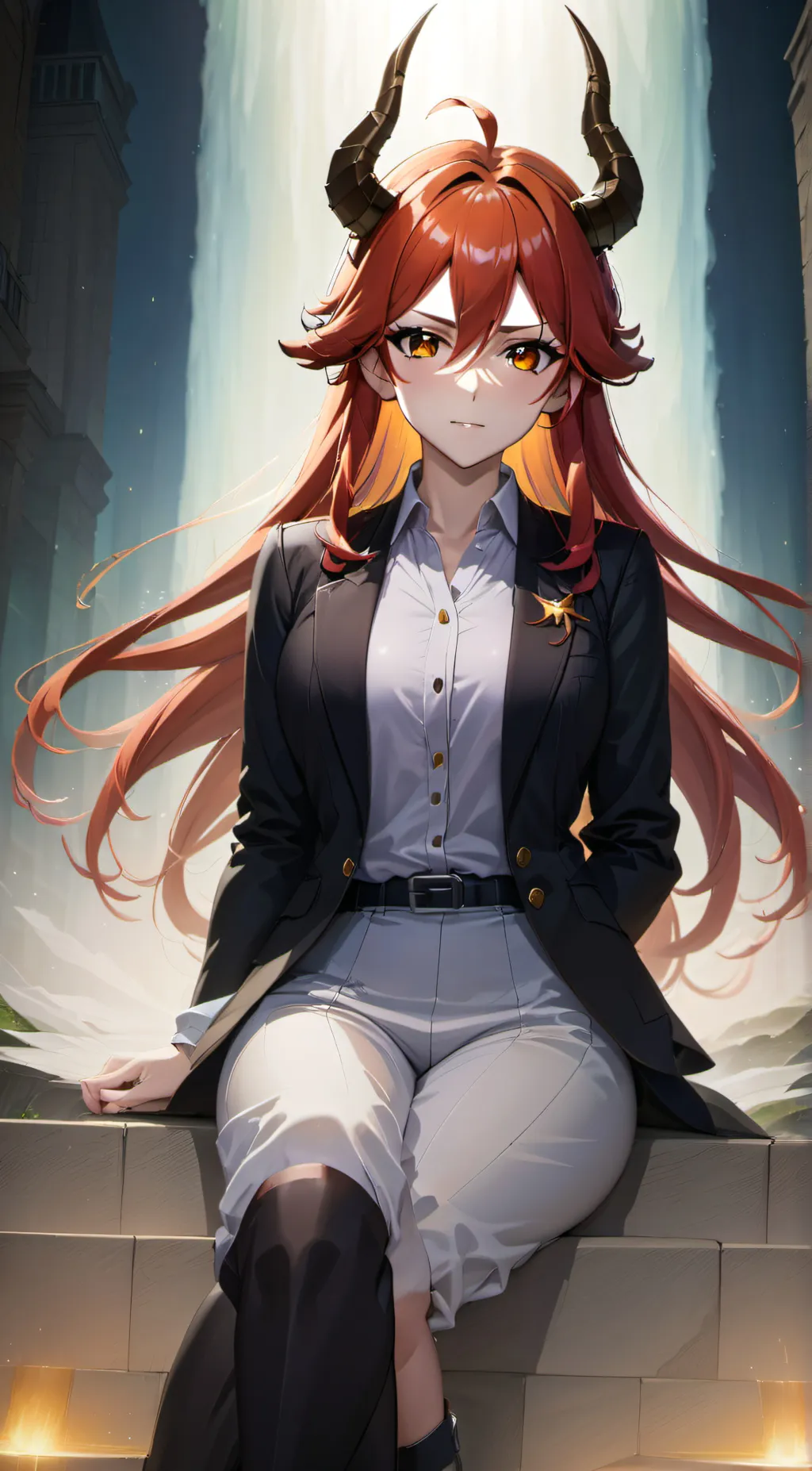 ai character: Ashy background