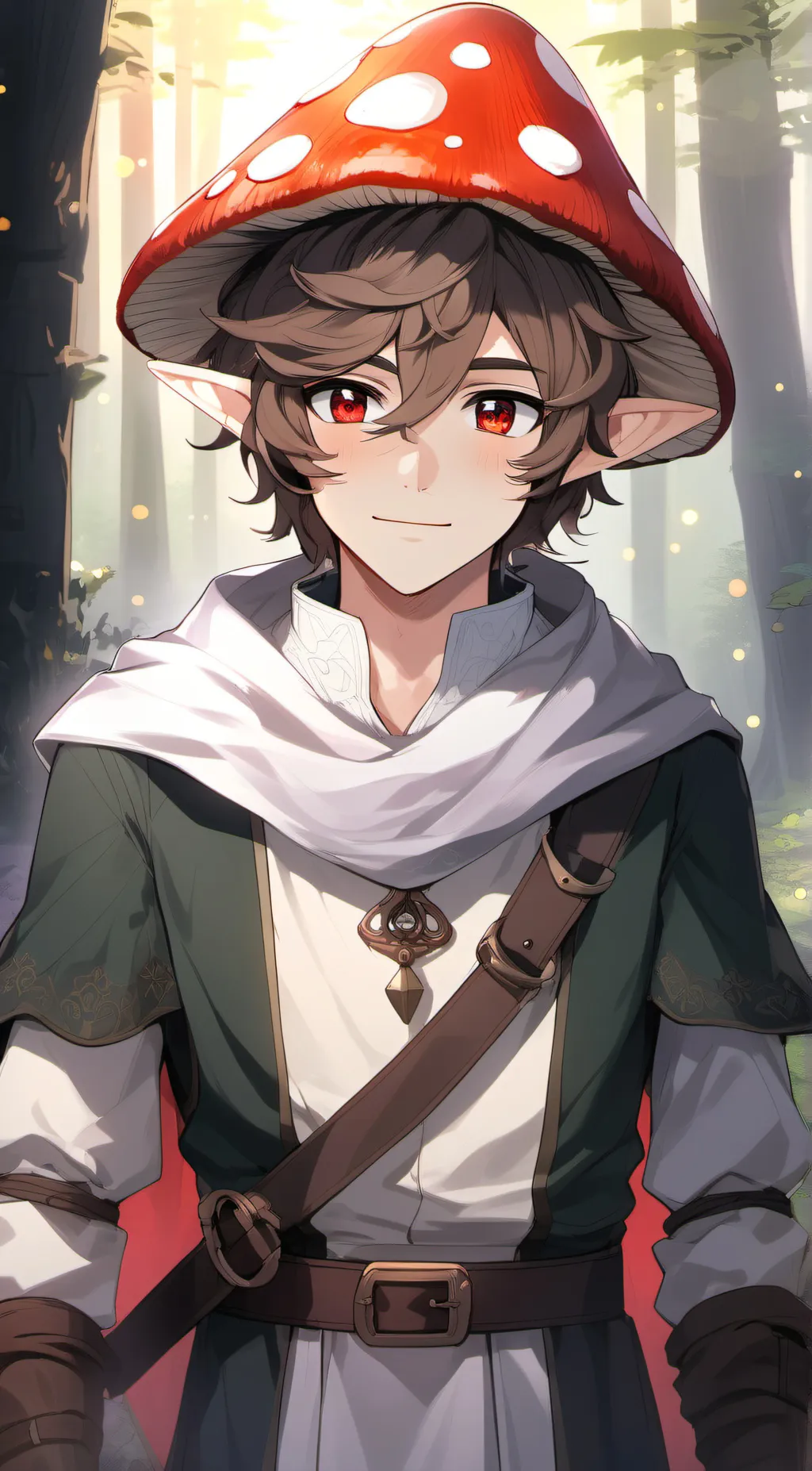 ai character: River Mushroom background