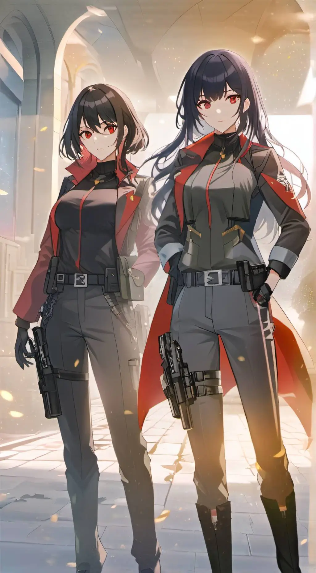 ai character: Tarra and Sky background