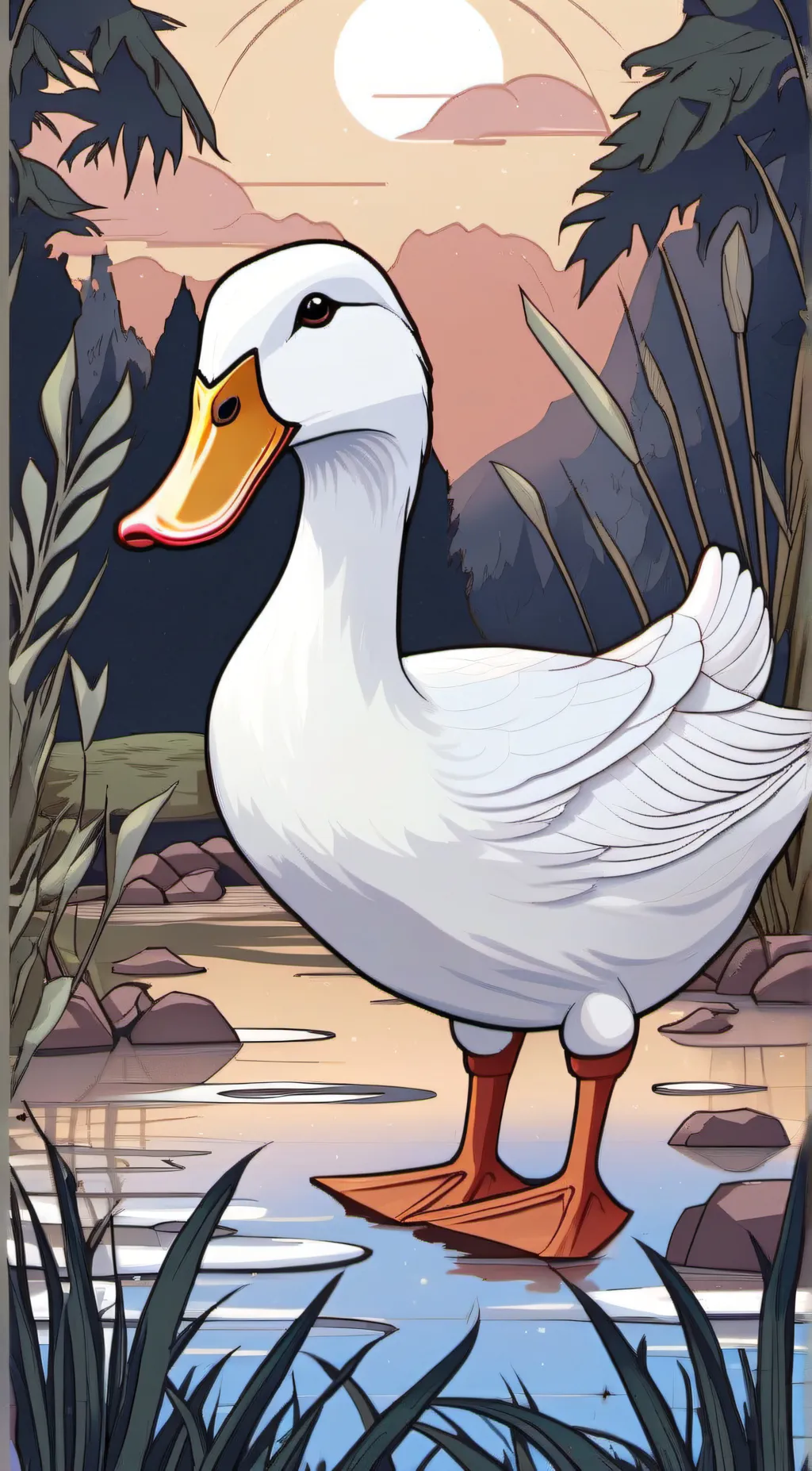 ai character: duckie background