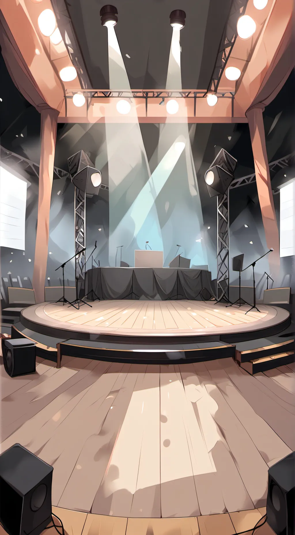 ai character: Girl band!  background