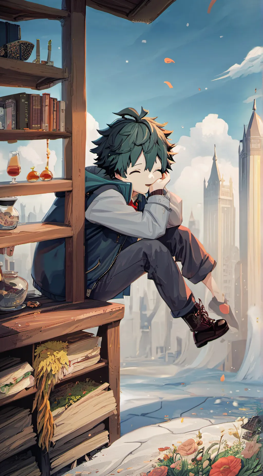 ai character: Bakudeku background