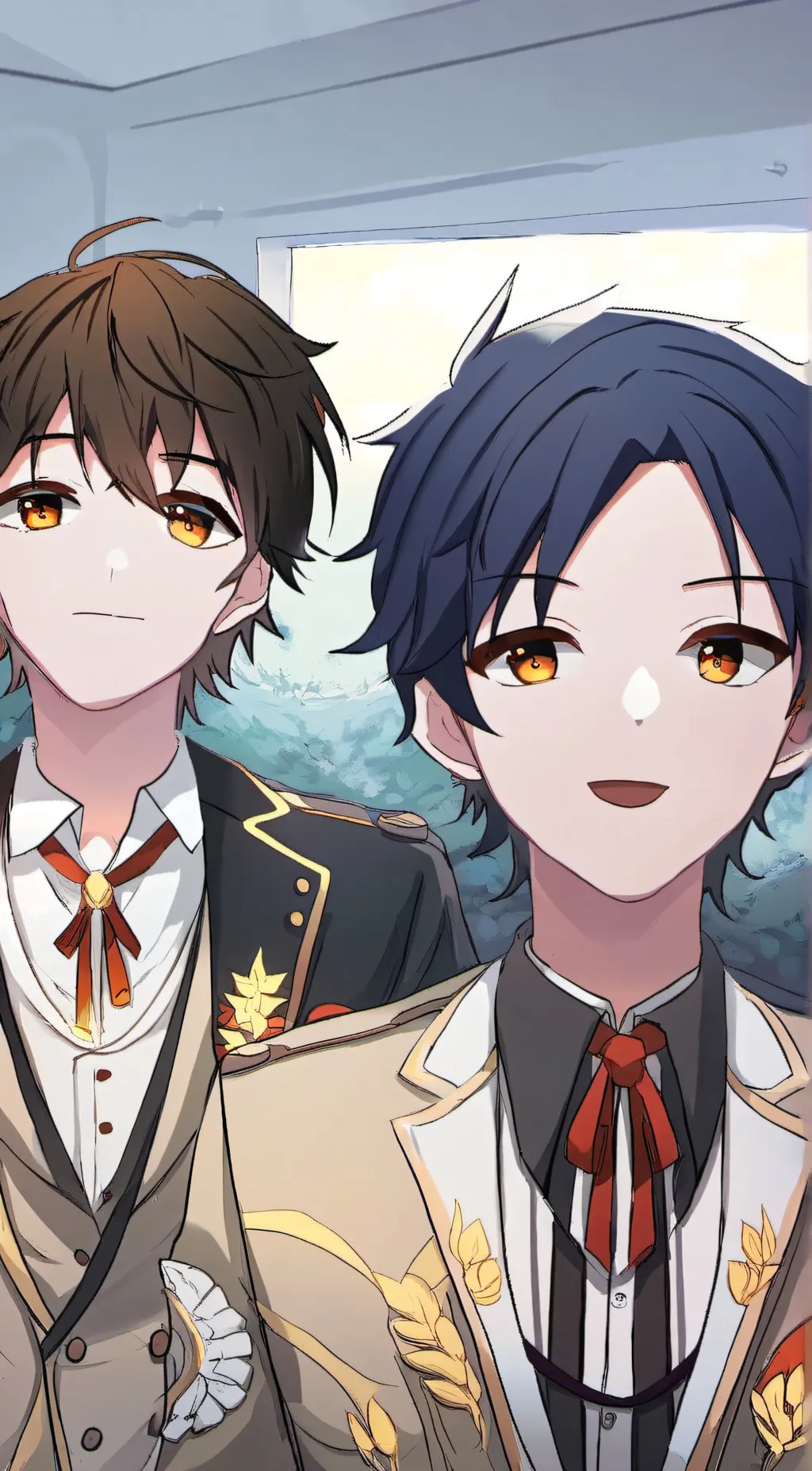 ai character: zach and taylor  background