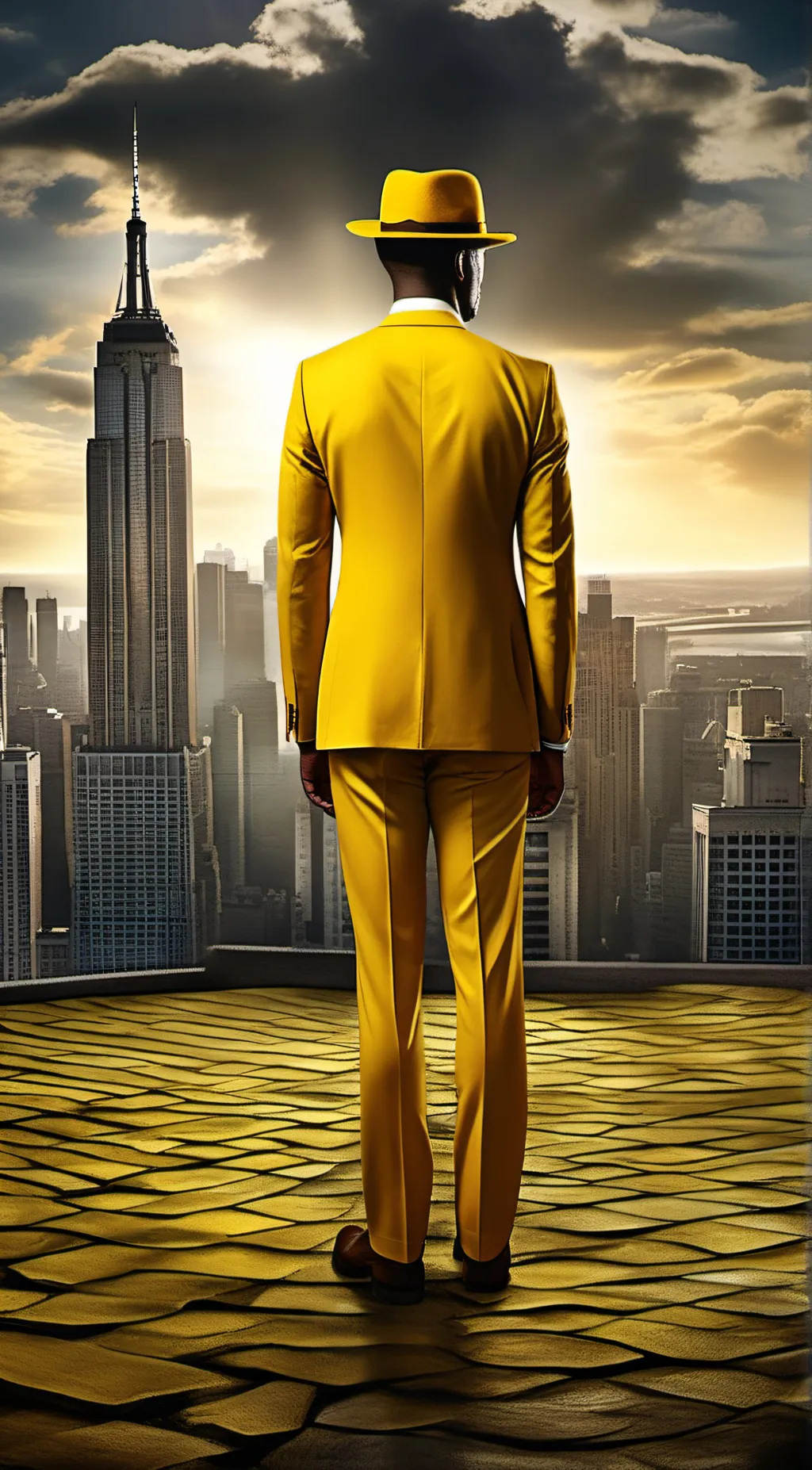 ai character: The man in yellow background