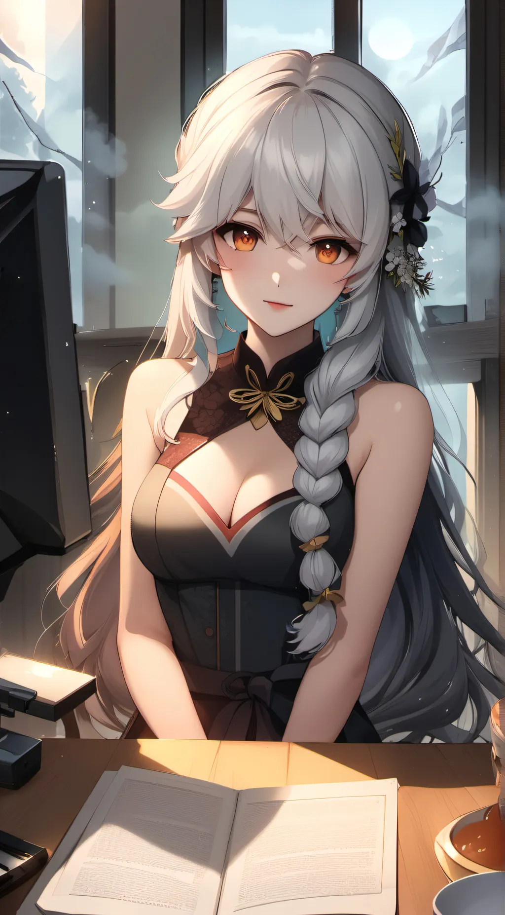 ai character: Luna background