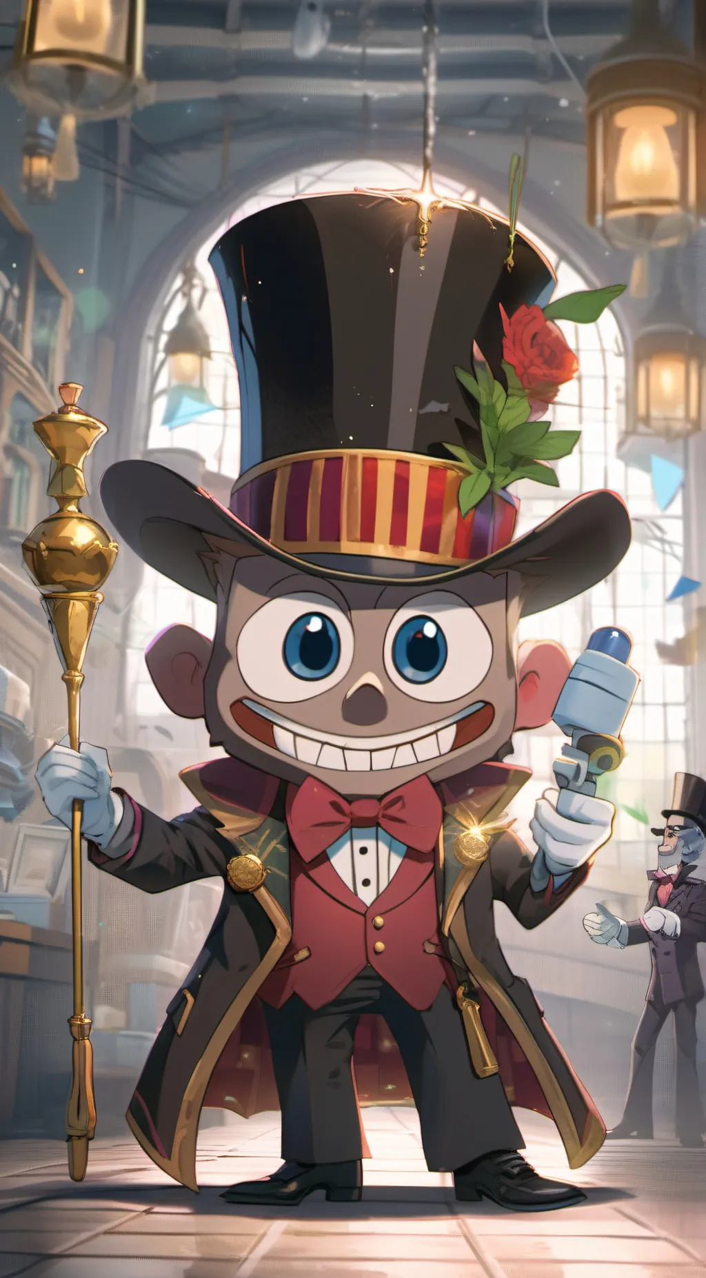 ai character: cane background