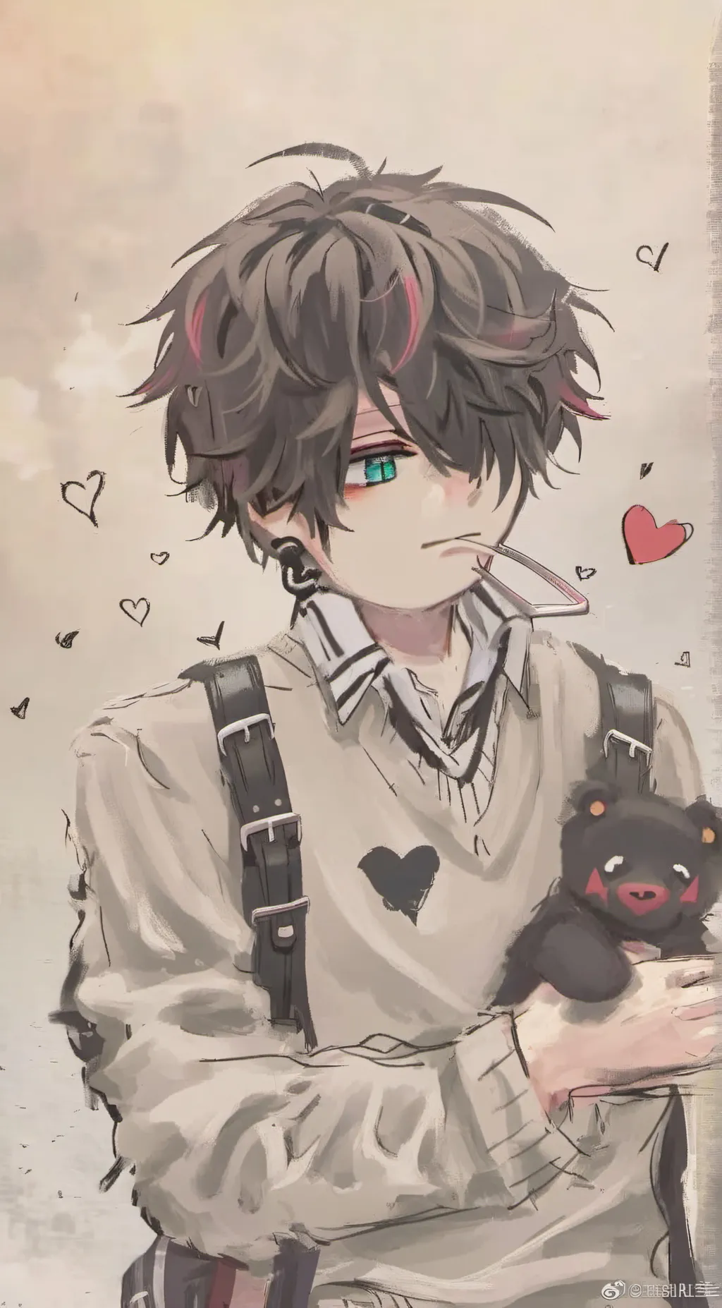 ai character: Emo boy background
