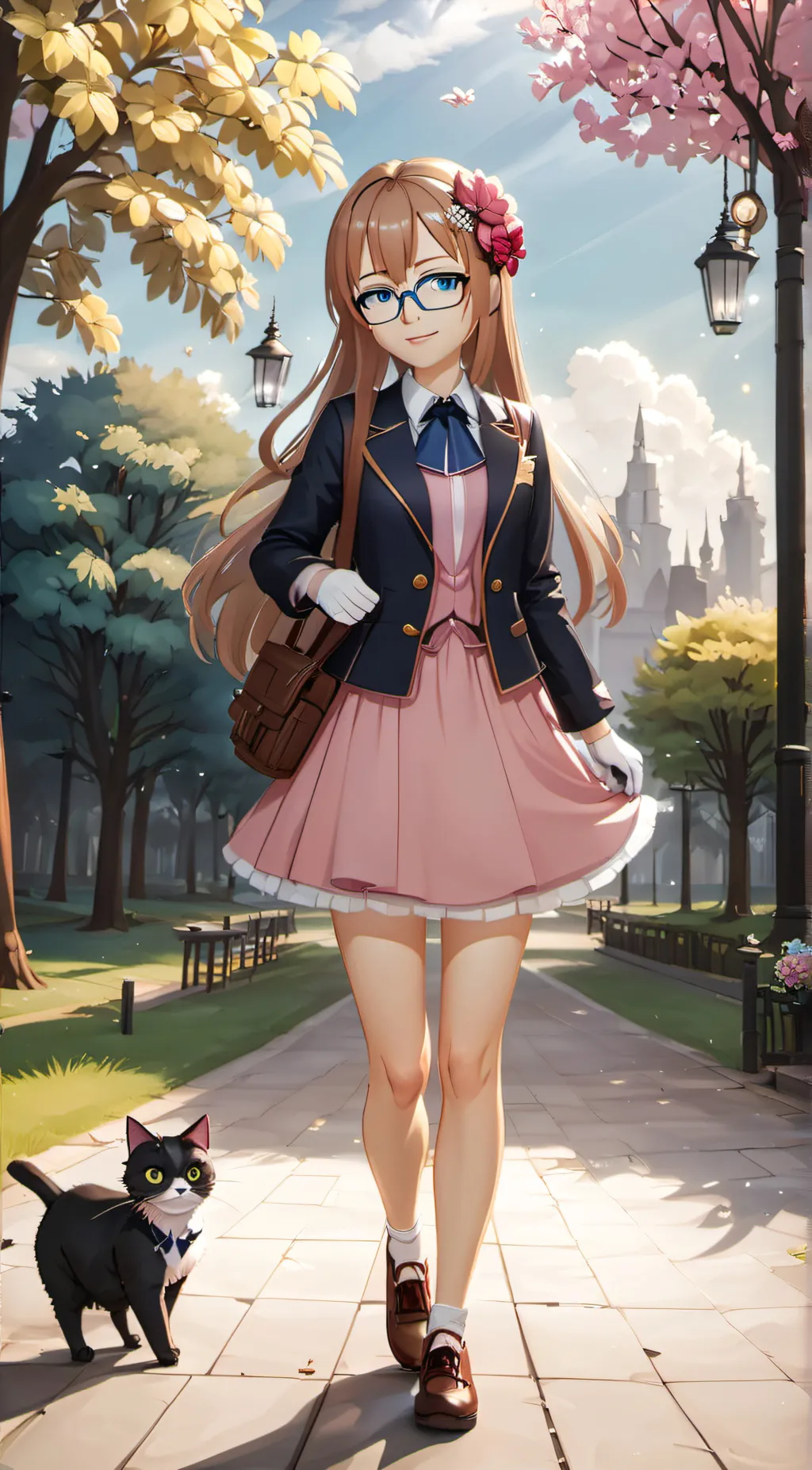 ai character: Rosia  Agreste   background