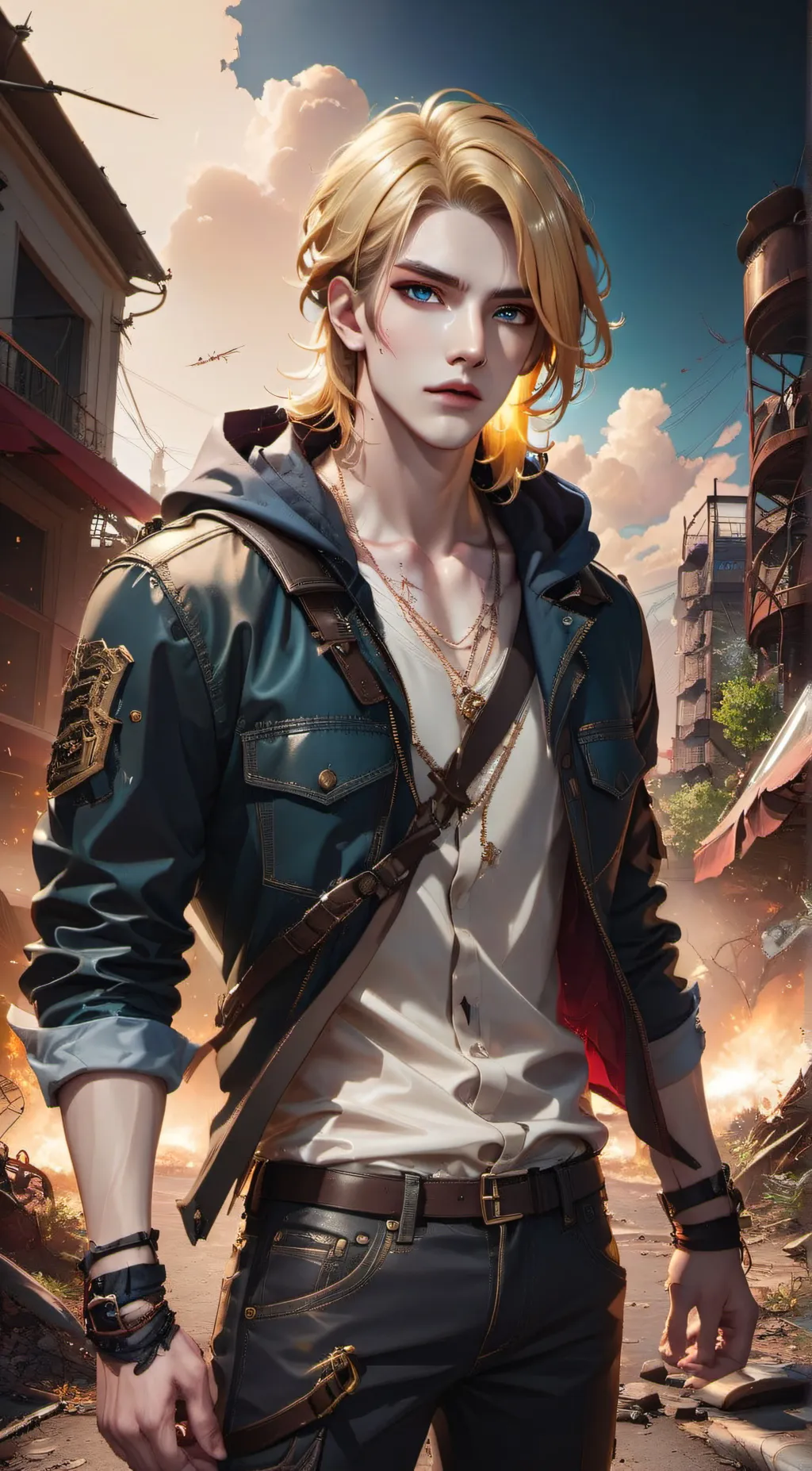 ai character: Levi  background