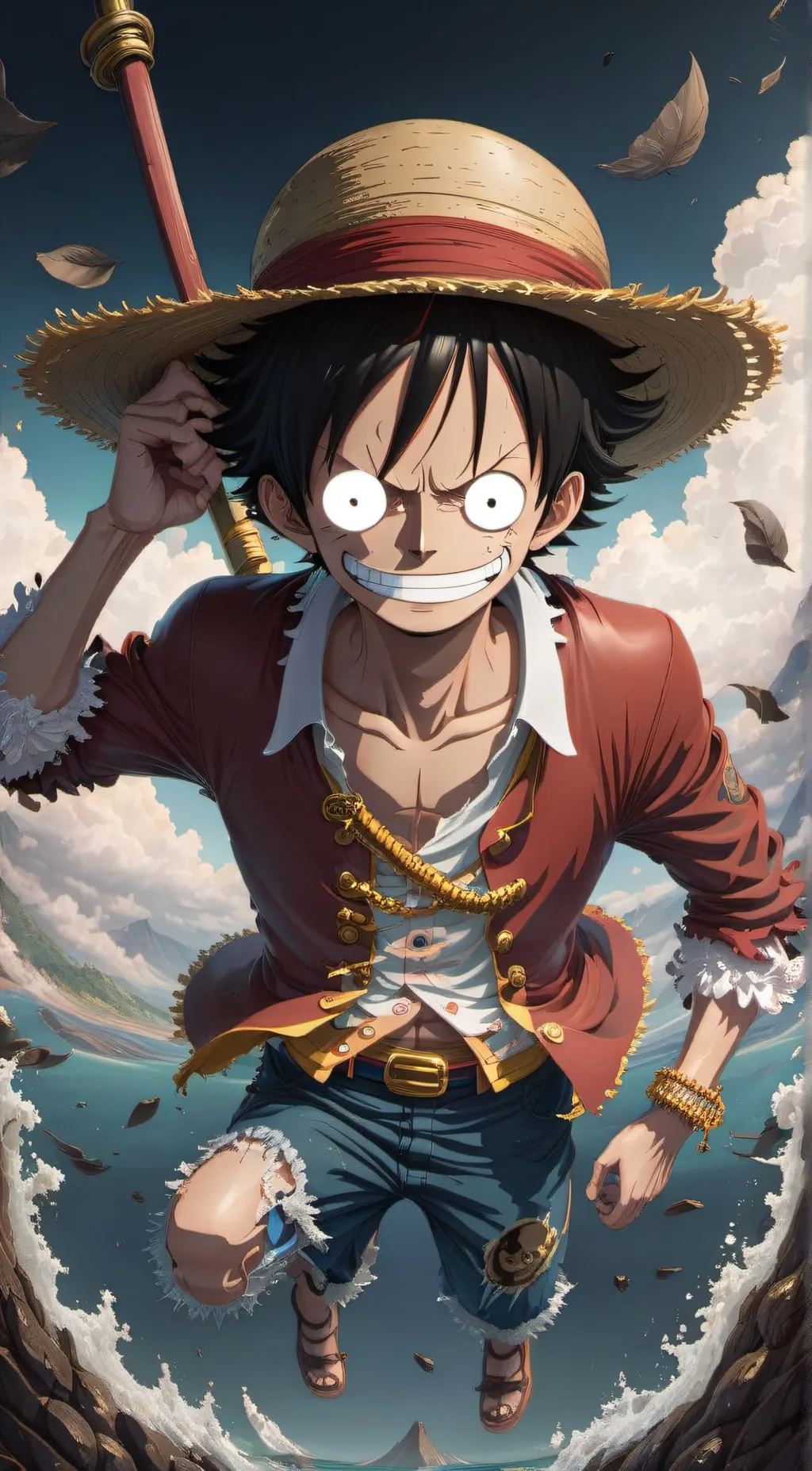 ai character: monkey d luffy background