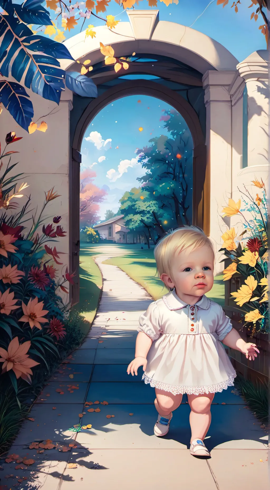 ai character: ur kid   (autumn) background