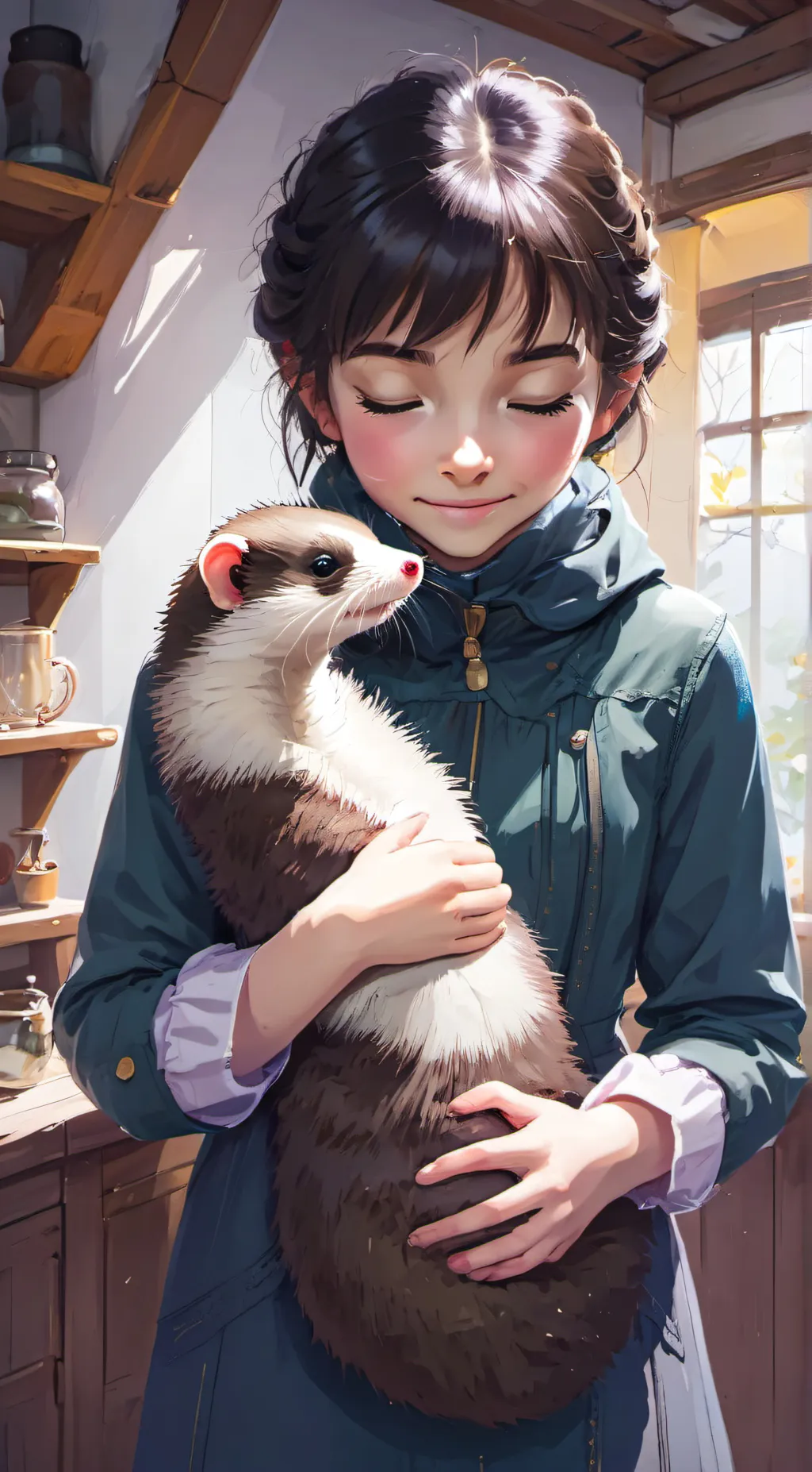 ai character: Kitty  background