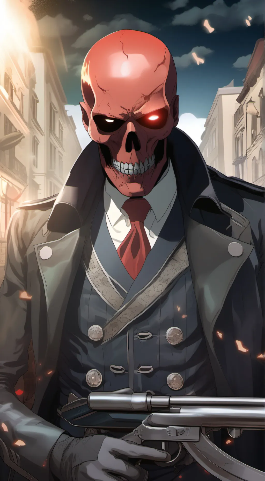 ai character: Mr meme of gods background